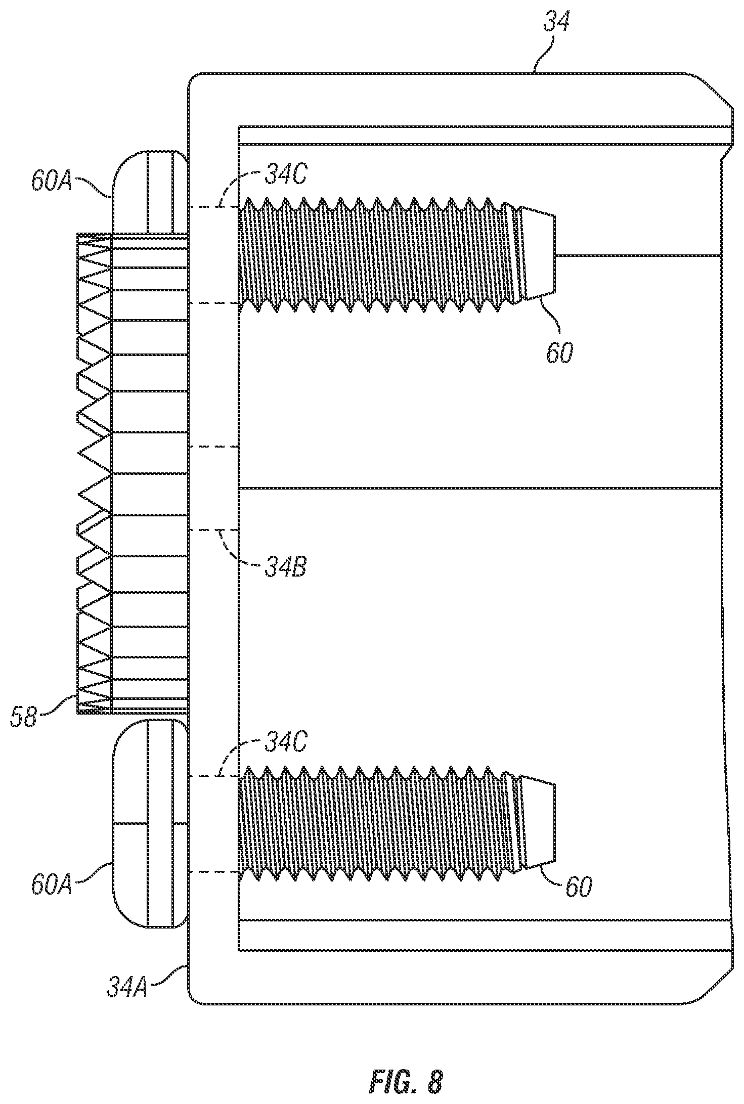 Patent US12297988 Figure 8 – Vehicle light assembly with light bar and rotatable projector