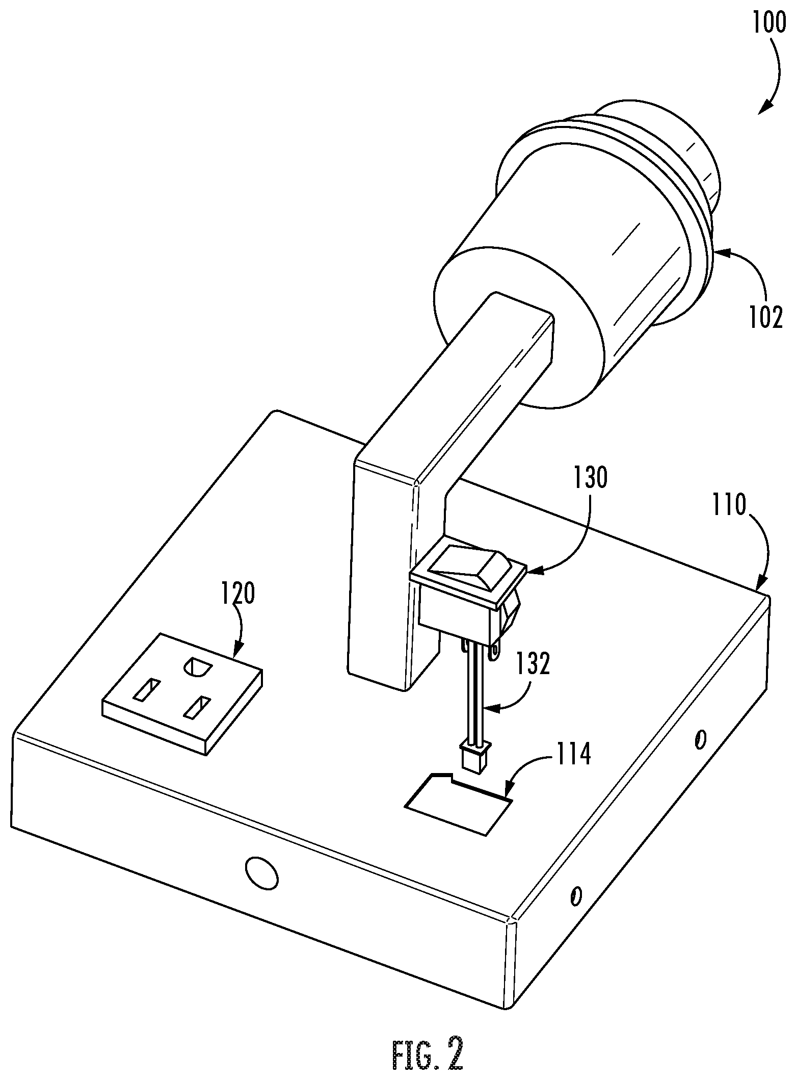 Patent US12297989 Figure 2 – Lighting fixture for hospitality applications