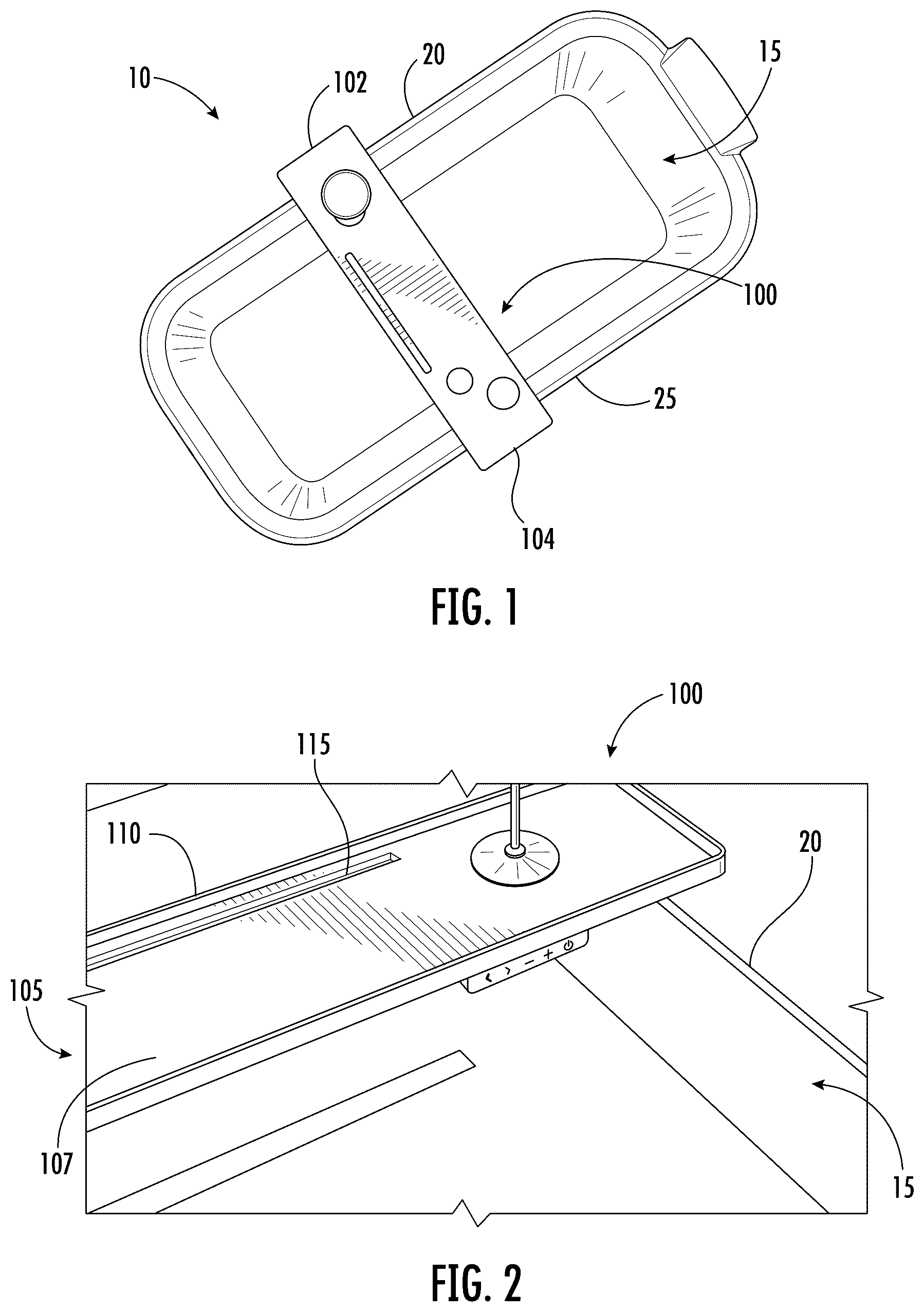 Patent US12297994 — Illuminated bath caddy — Figure 1