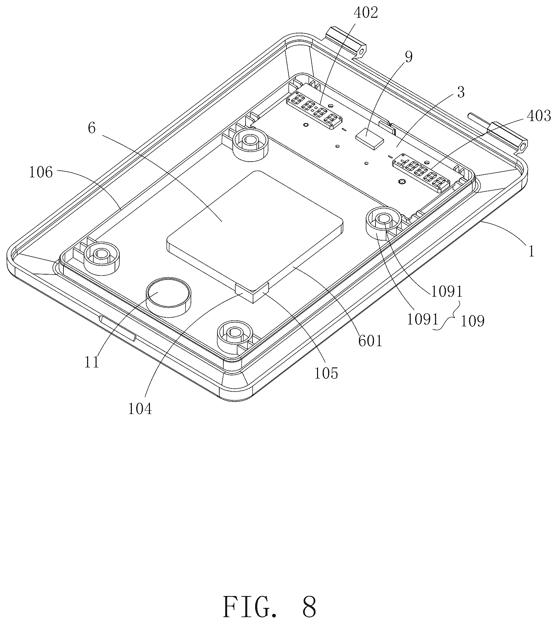 Patent US12297995 Figure 8 – Cosmetic mirror
