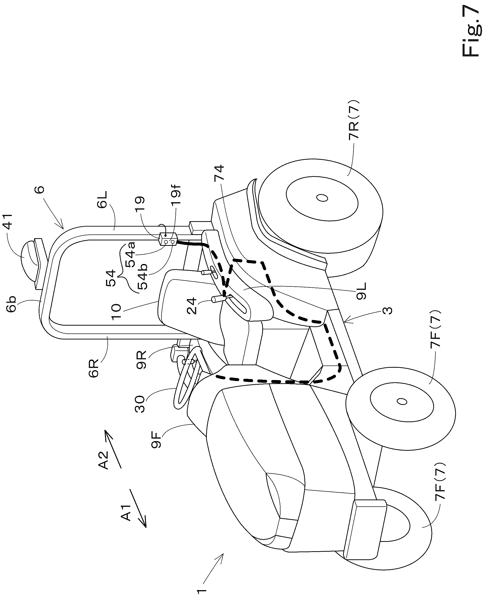 Patent US12302772 Figure 7 – Working vehicle