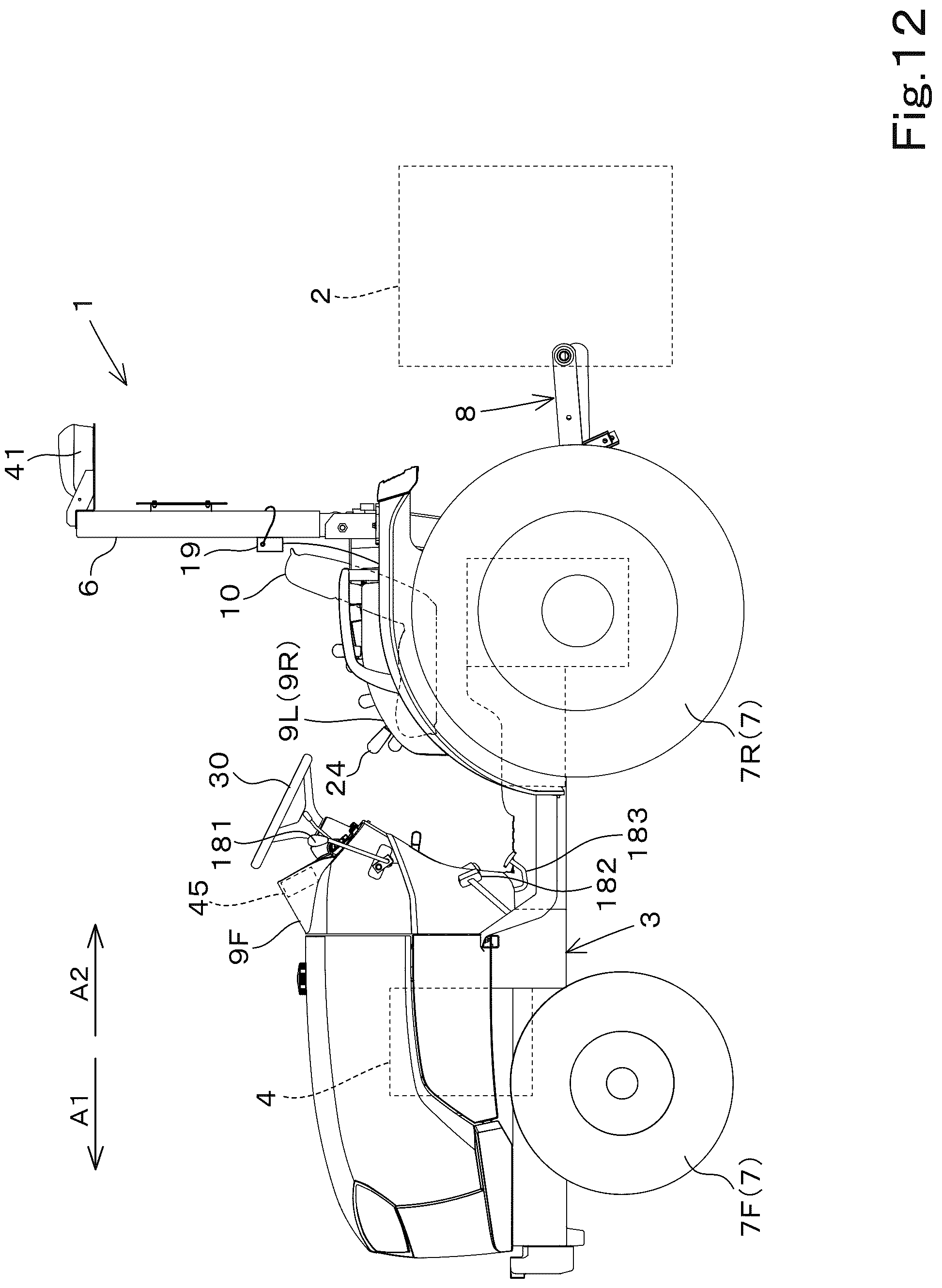 Patent US12302772 Figure 12 – Working vehicle