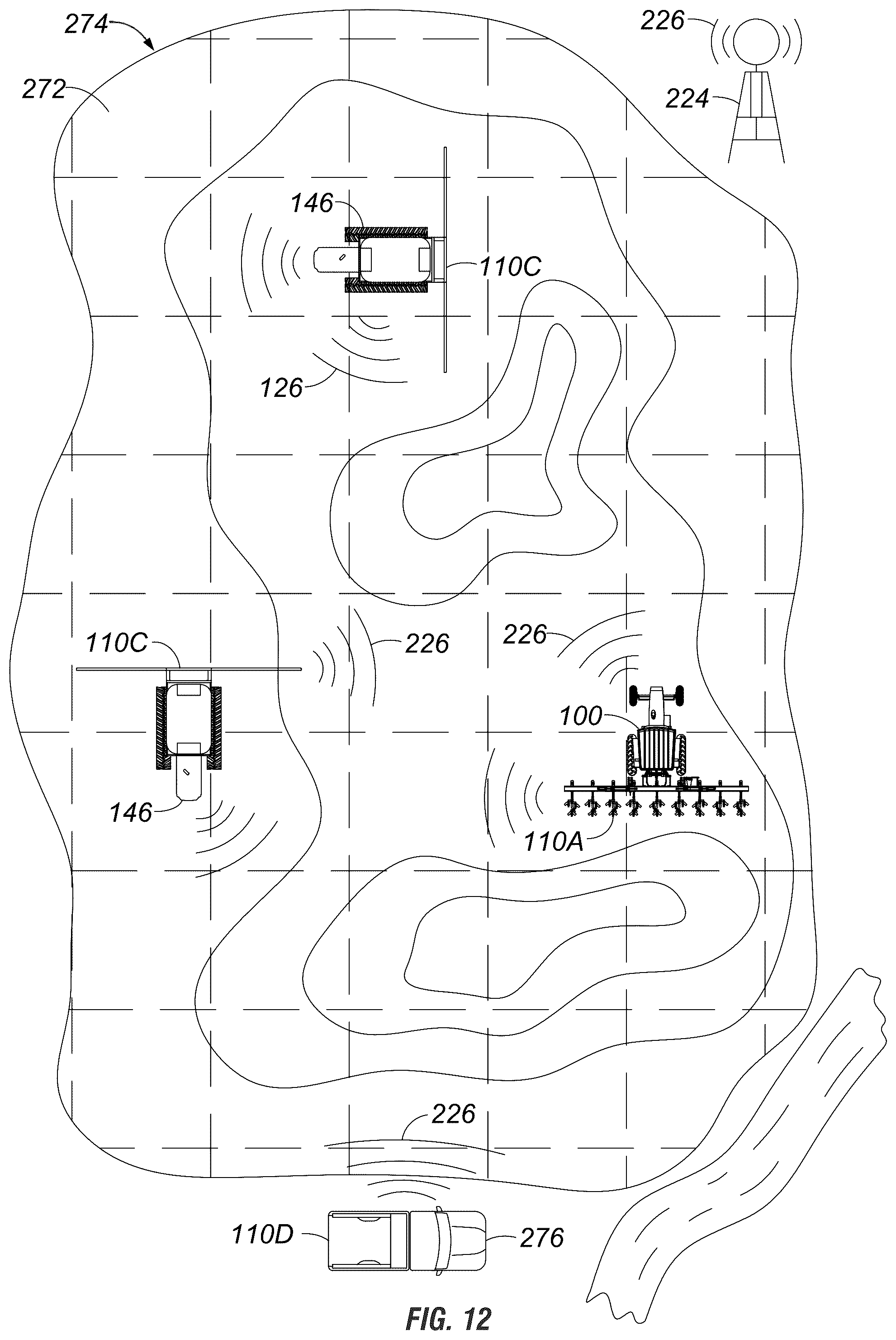 Patent US12302775 Figure 12 – Simultaneous mapped view of historical and realtime geospatial and non-geospatial data