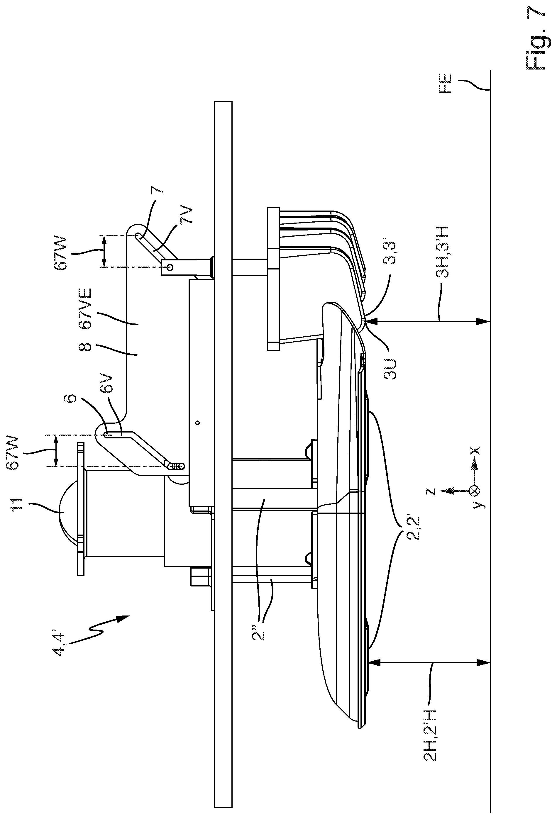 Patent US12302783 Figure 7 – Autonomous mobile green-area treatment robot