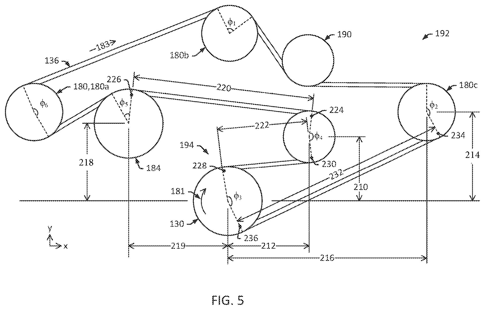 Patent US12302784 Figure 7 – Stand-on mower intermediate pulley system