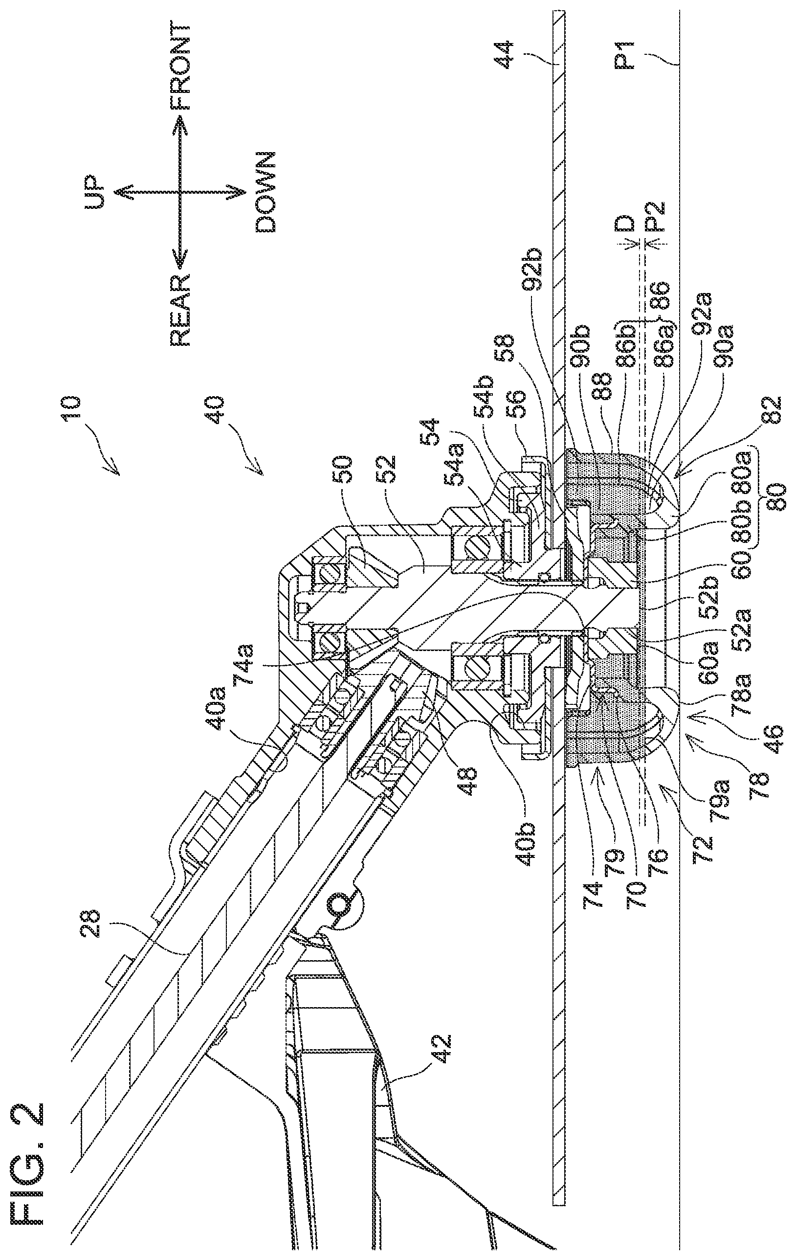 Patent US12302786 Figure 2 – Grounding body and grass cutter comprising grounding body