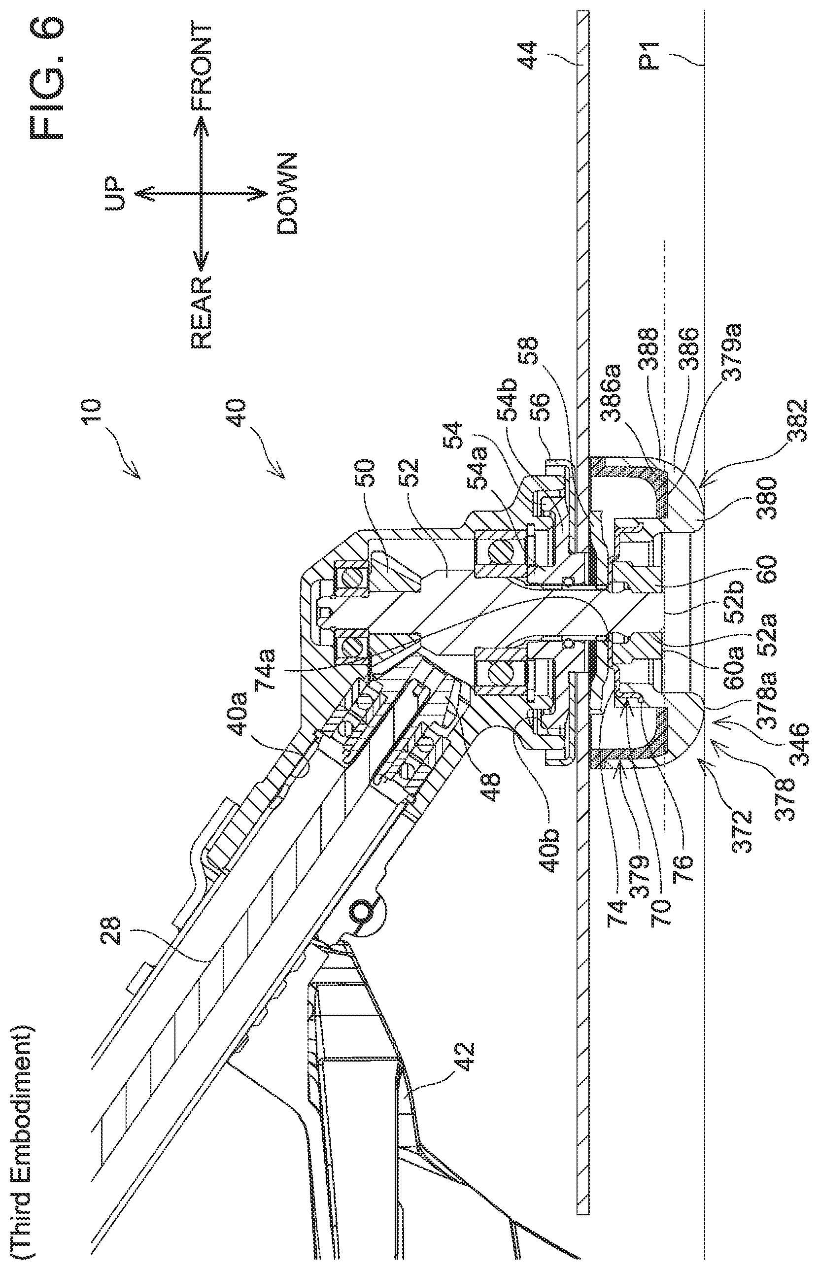 Patent US12302786 Figure 6 – Grounding body and grass cutter comprising grounding body