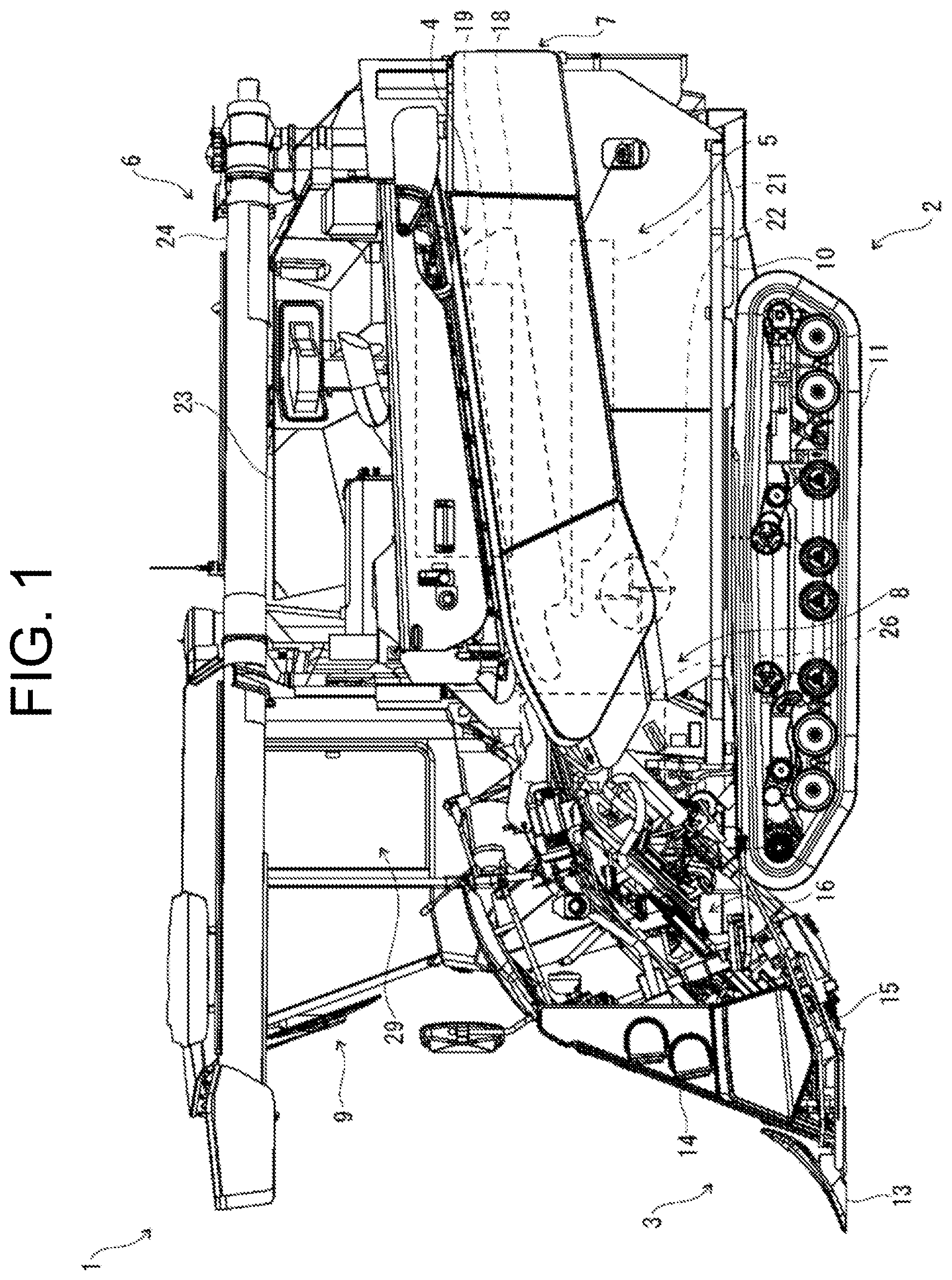 Patent US12302789 — Combine and self-driving method — Figure 1