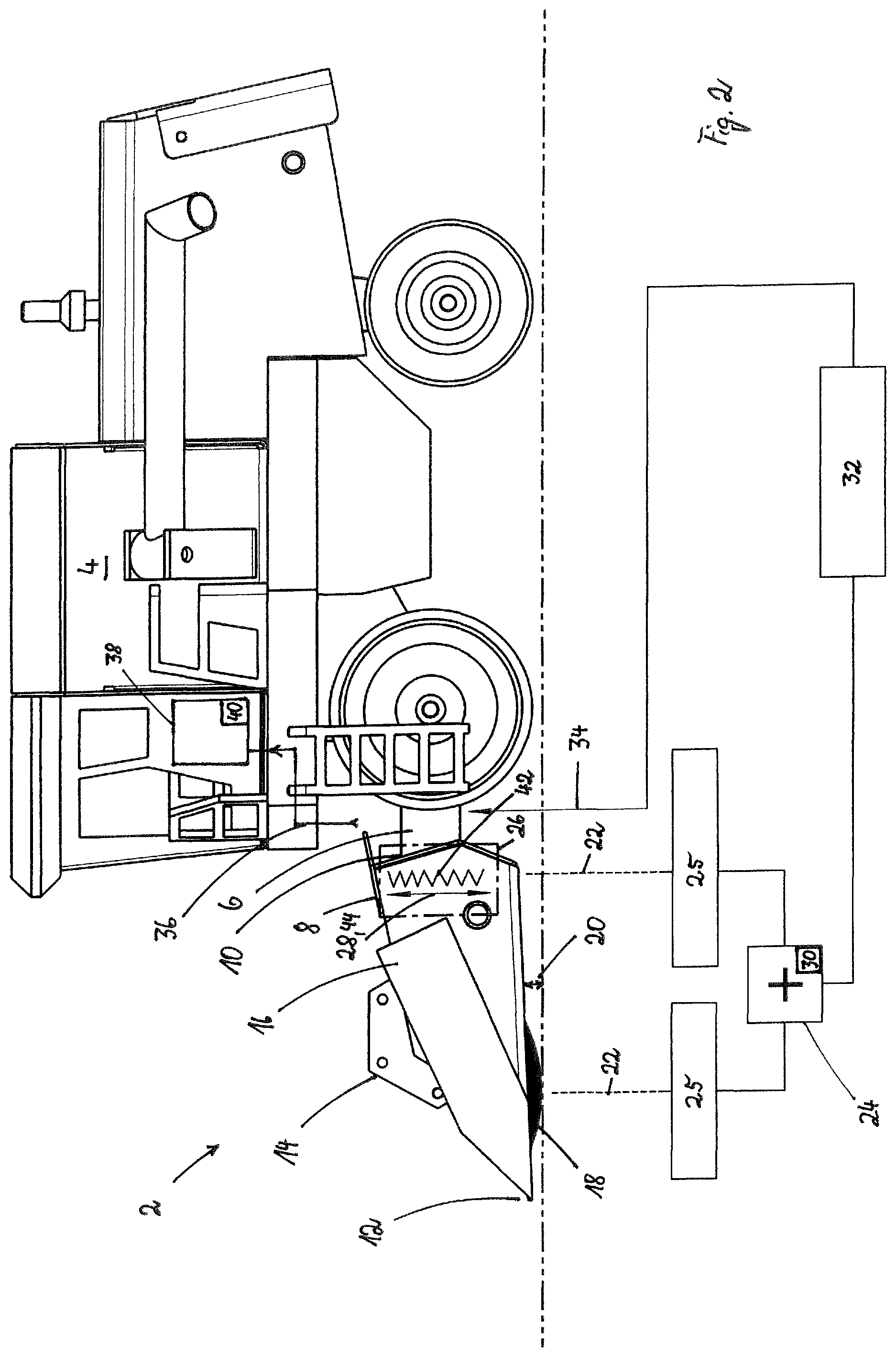 Patent US12302790 Figure 2 – Cutting unit having sensors for height control