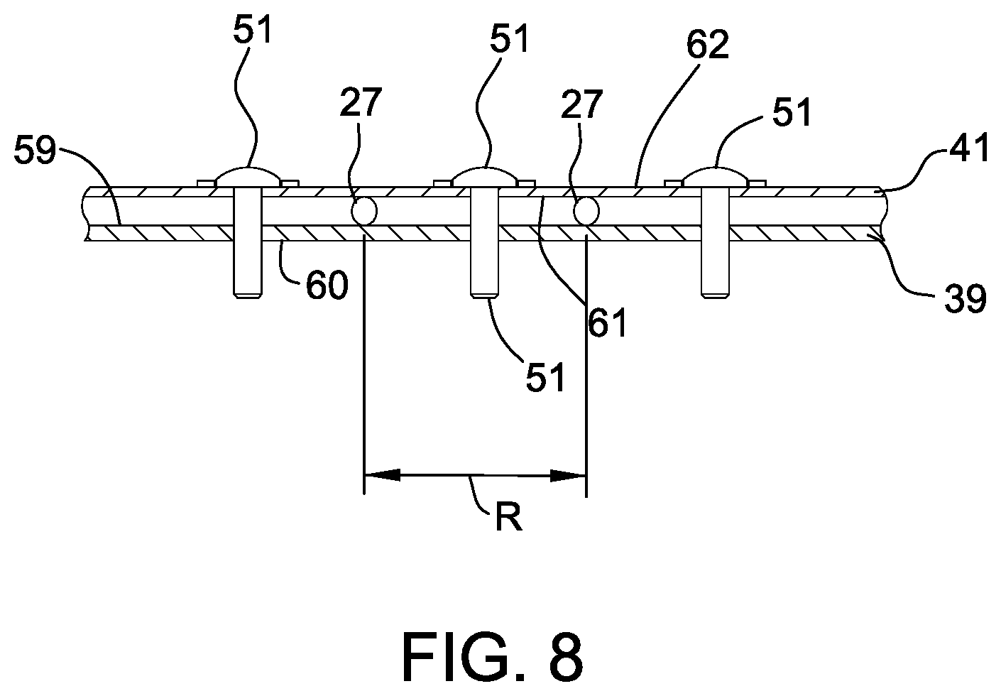 Patent US12302794 Figure 8 – Rake wheels for gathering crop material