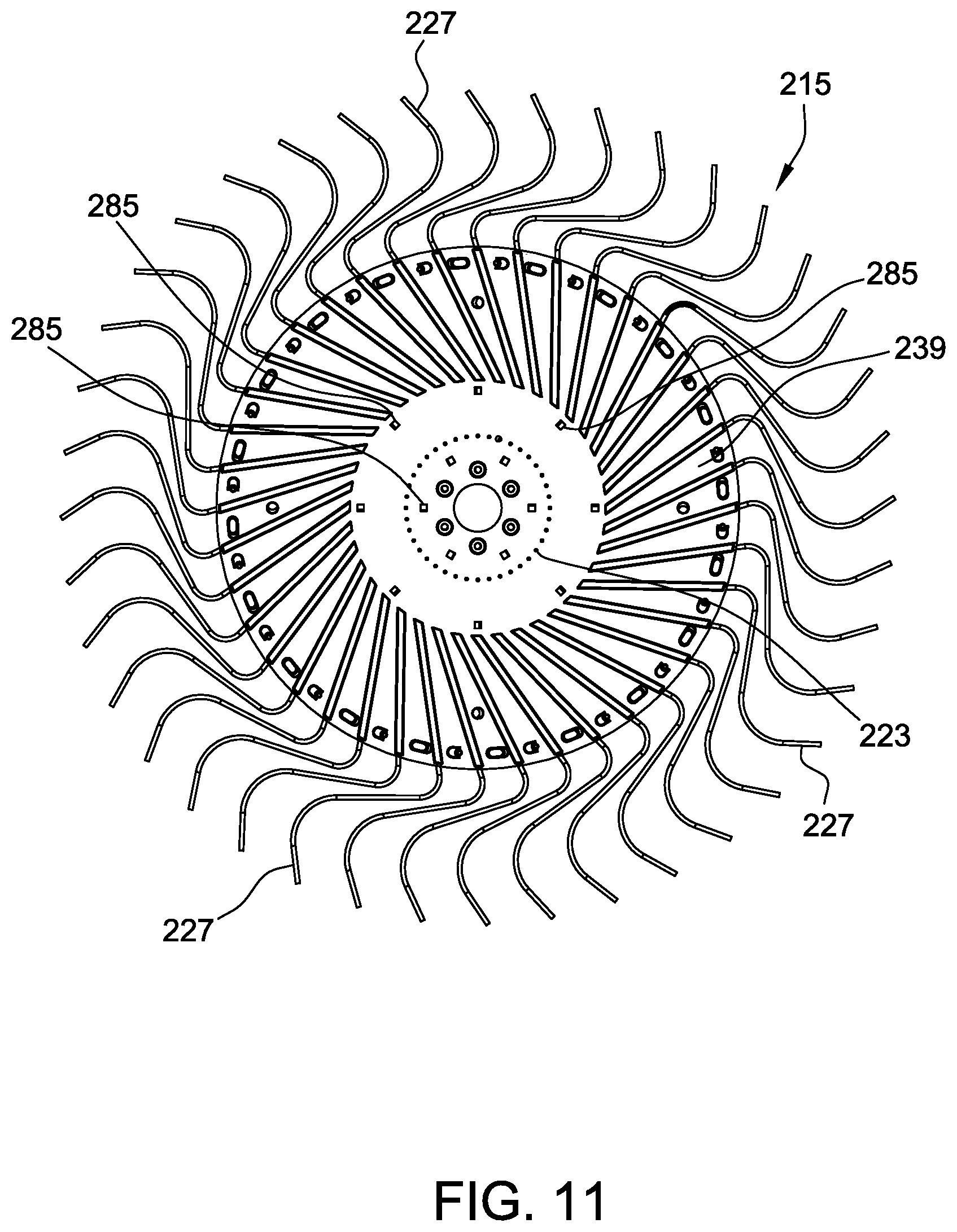 Patent US12302794 Figure 11 – Rake wheels for gathering crop material