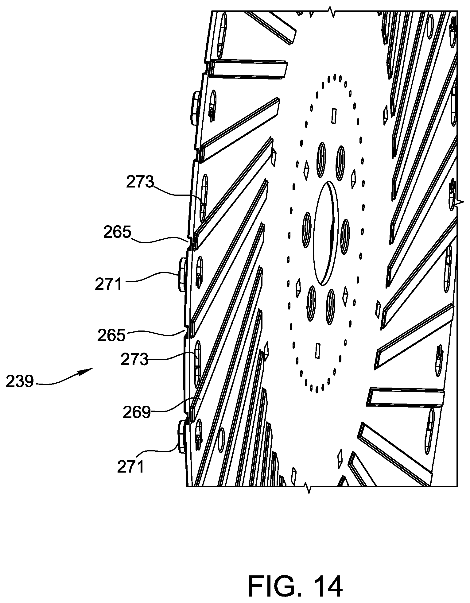 Patent US12302794 Figure 14 – Rake wheels for gathering crop material