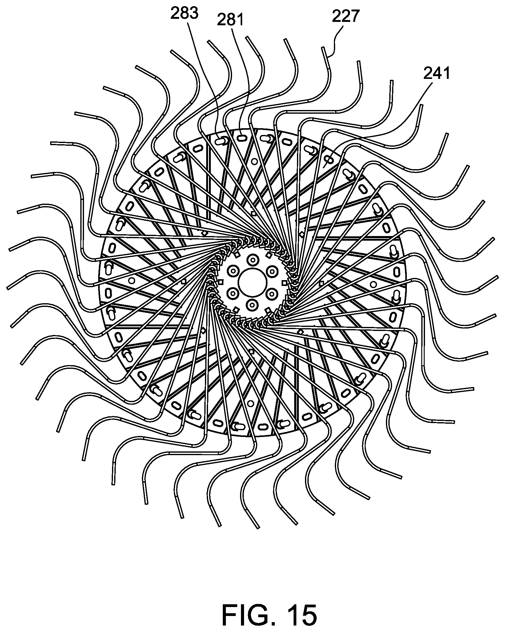 Patent US12302794 Figure 15 – Rake wheels for gathering crop material