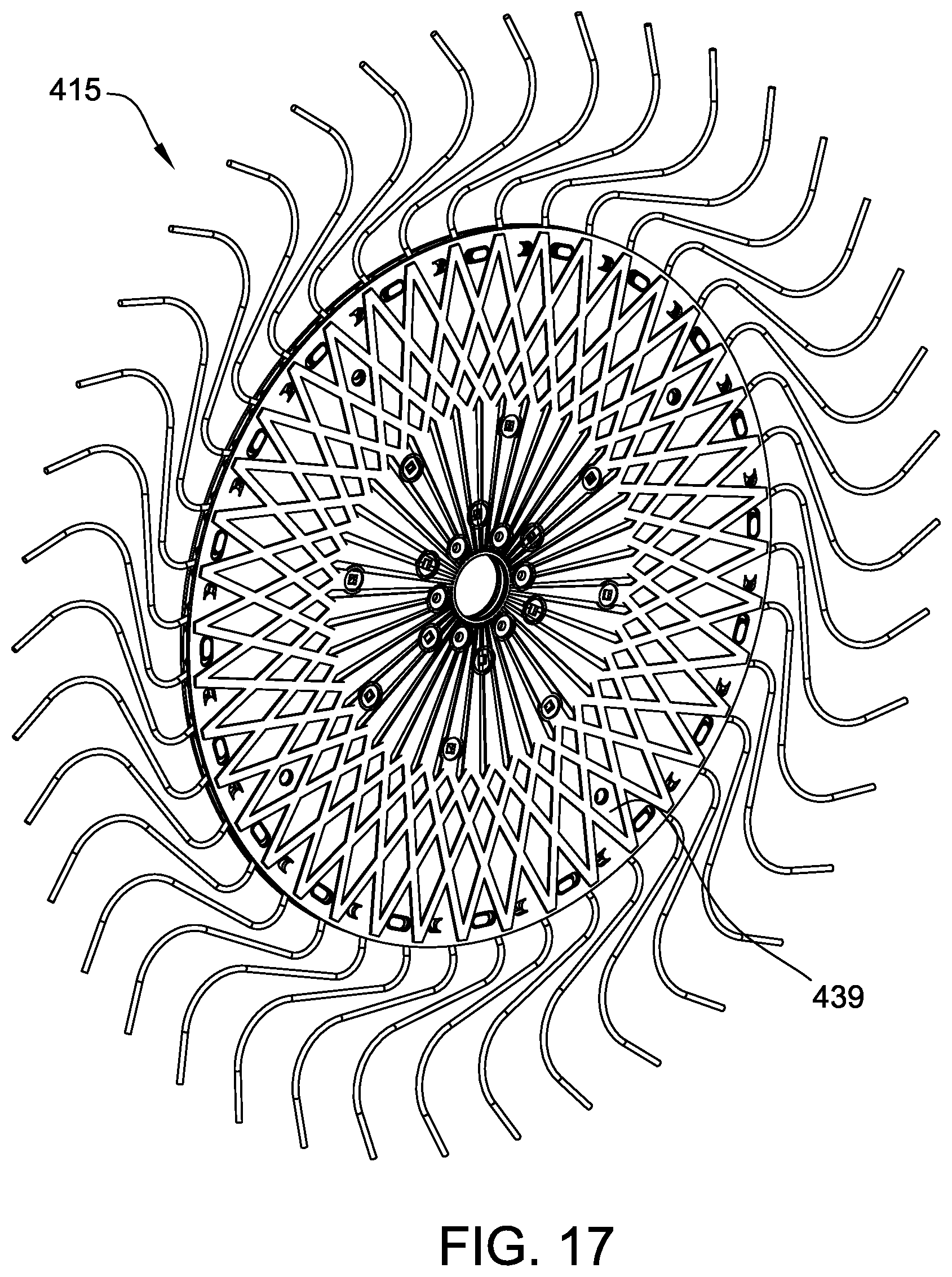Patent US12302794 Figure 17 – Rake wheels for gathering crop material
