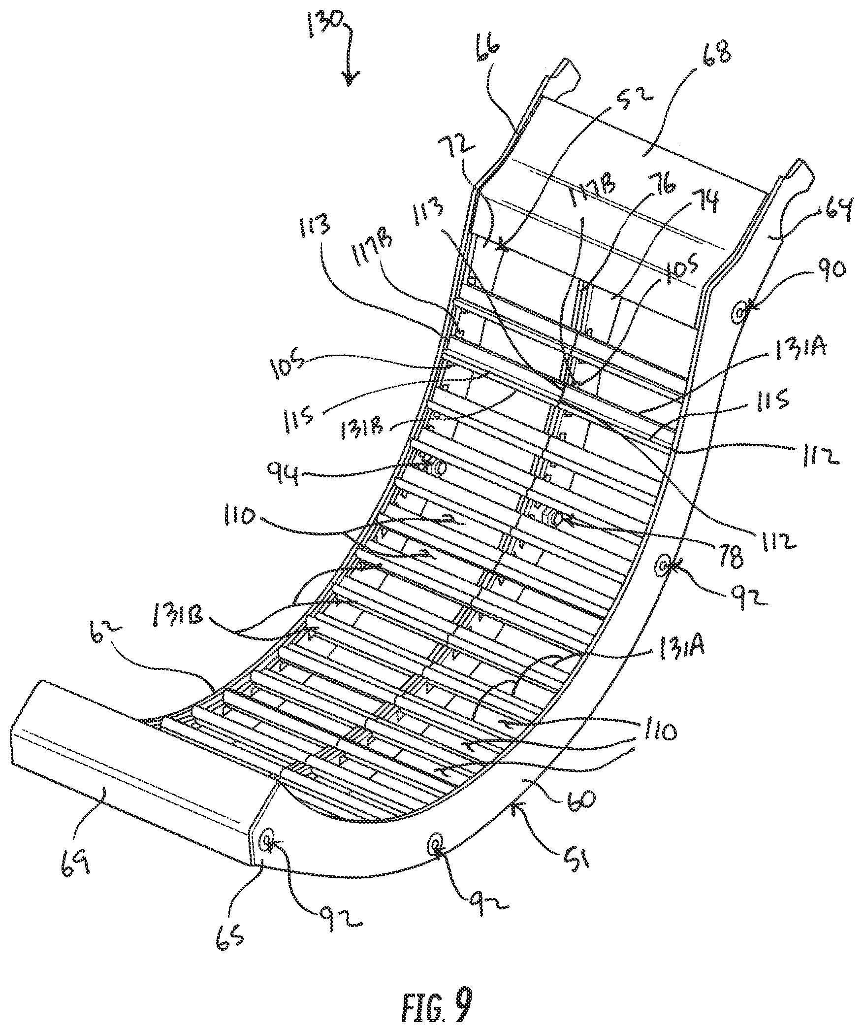 Patent US12302795 Figure 7 – Threshing beds and concave for an agricultural combine formed therewith