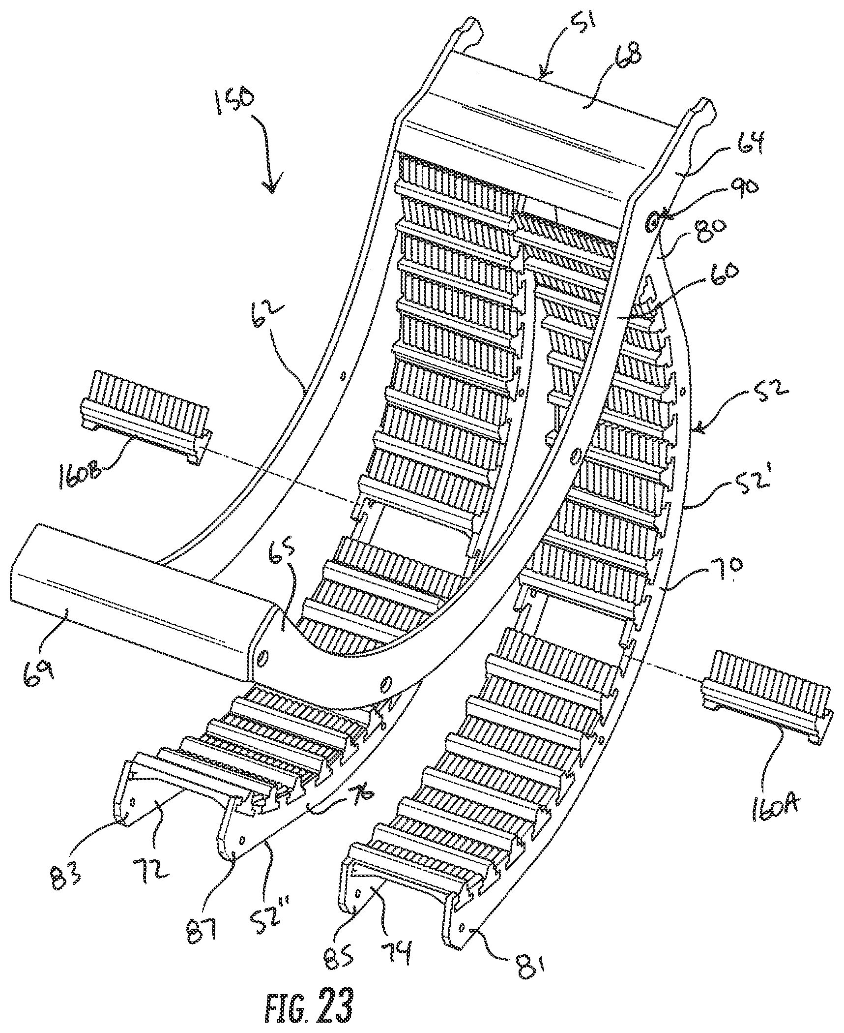 Patent US12302795 Figure 16 – Threshing beds and concave for an agricultural combine formed therewith
