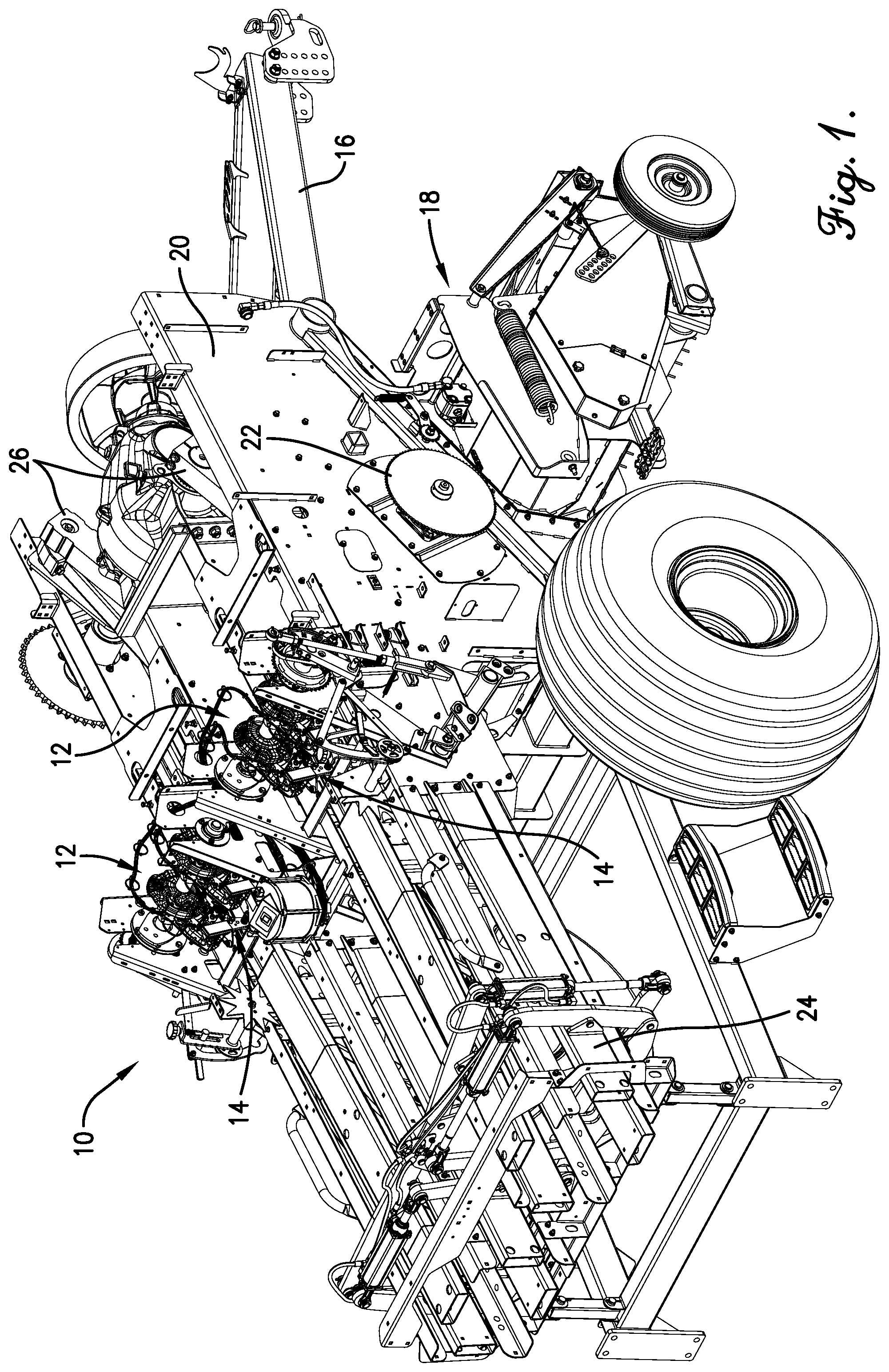 Patent US12302797 Figure 1 – Locking mechanism for knotter assemblies