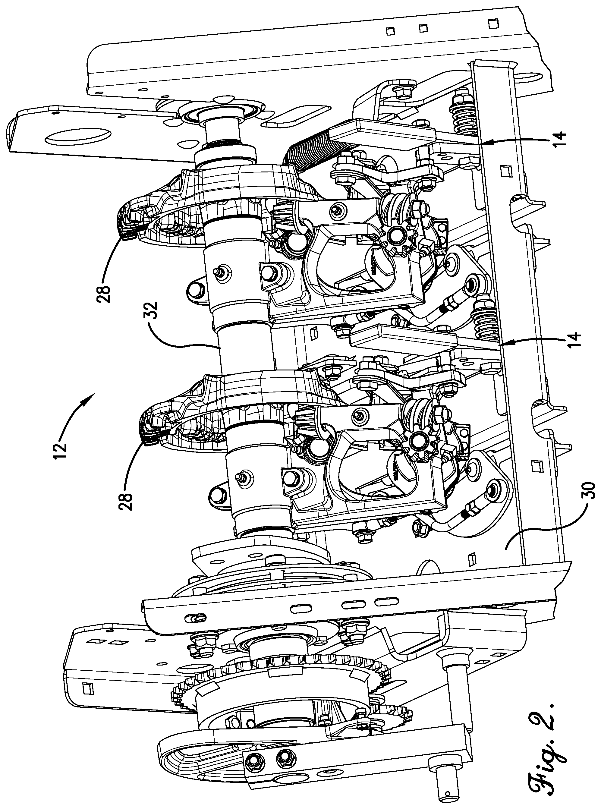 Patent US12302797 Figure 2 – Locking mechanism for knotter assemblies