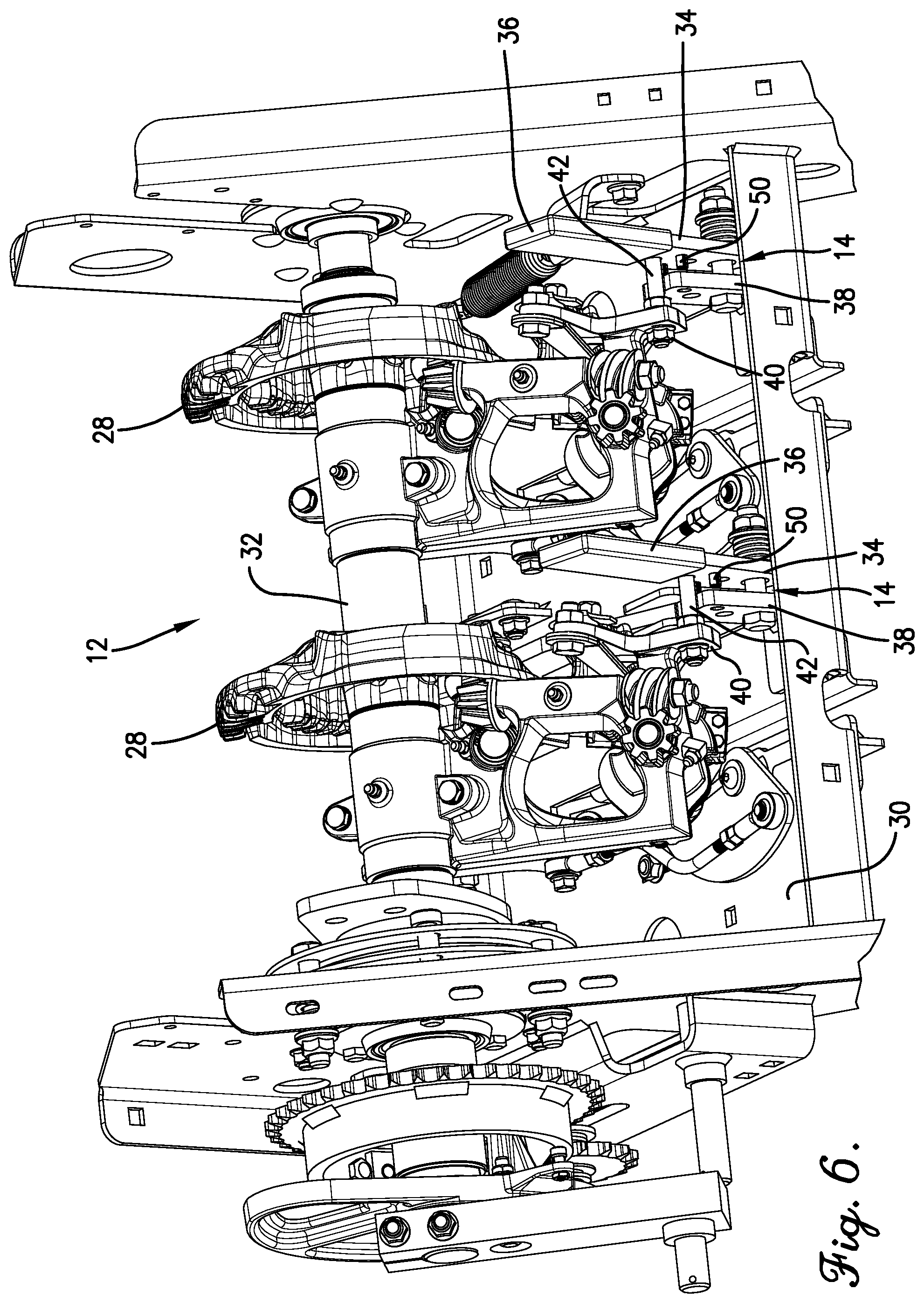 Patent US12302797 Figure 6 – Locking mechanism for knotter assemblies