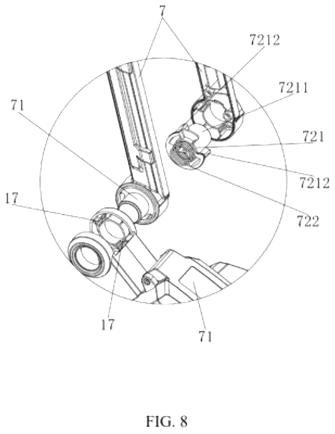 Patent US12302802 Figure 8 – Hand-push leaf suction machine with automatic outage function for toppling