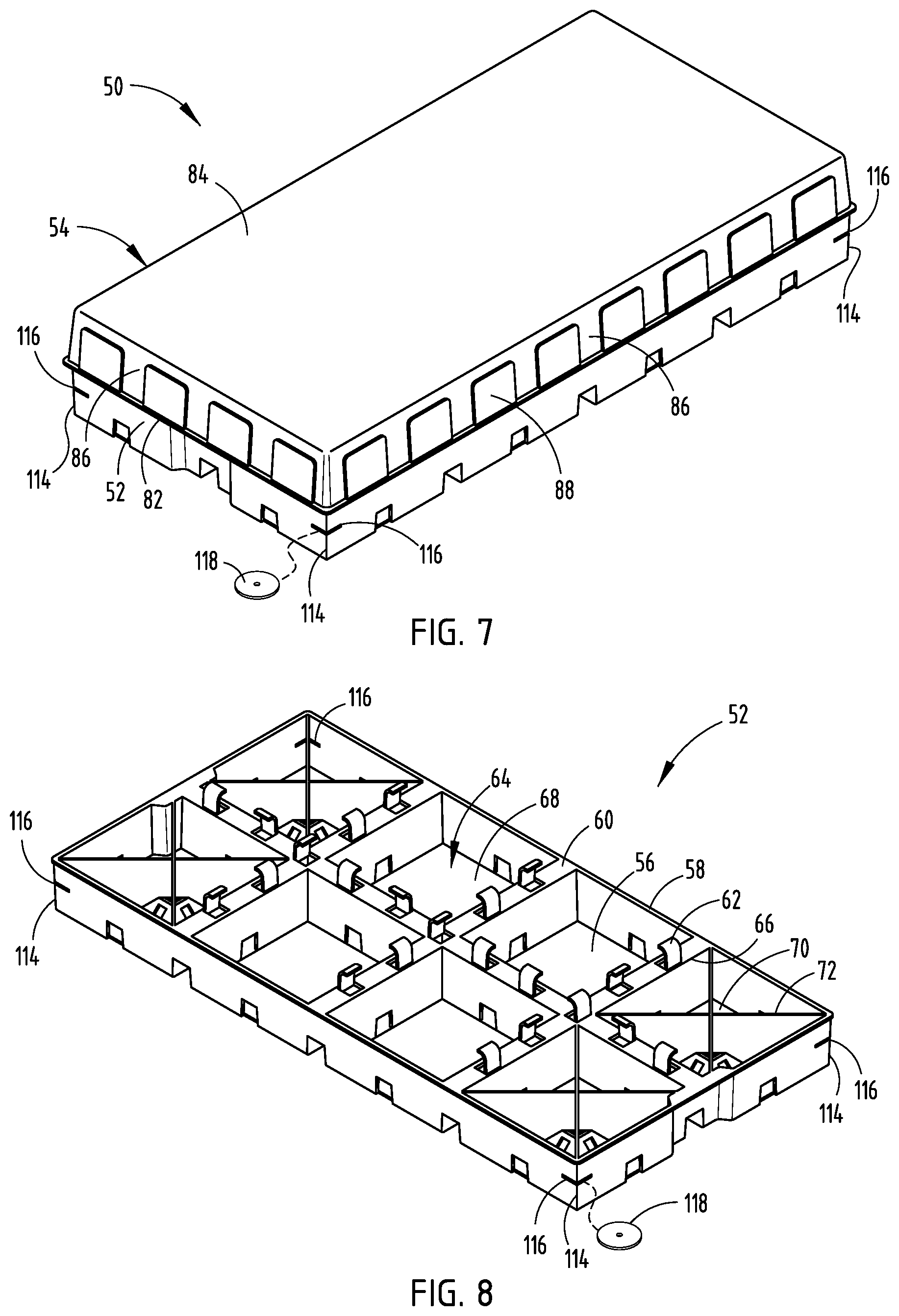 Patent US12302809 Figure 4 – Interlocking modular planting system for roof applications
