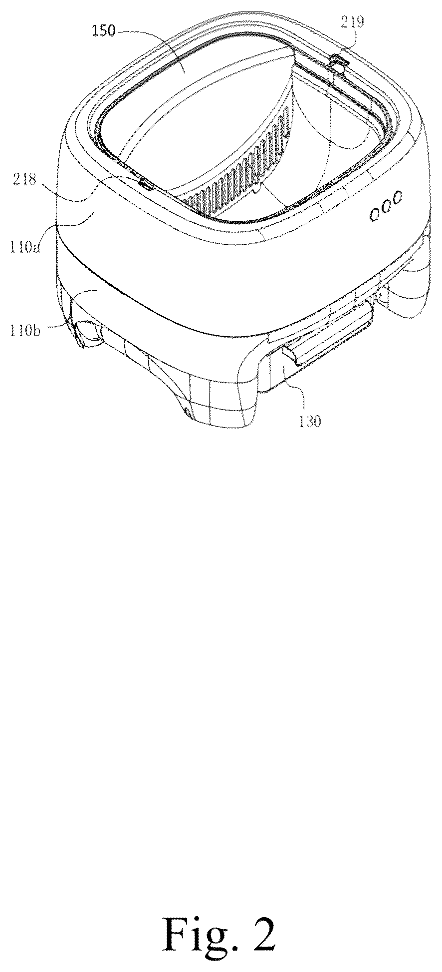 Patent US12302856 Figure 2 – Cat litter box convenient for taking out and locking cat litter bin