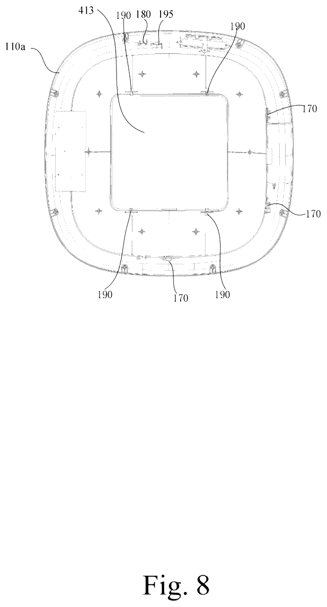 Patent US12302856 Figure 8 – Cat litter box convenient for taking out and locking cat litter bin