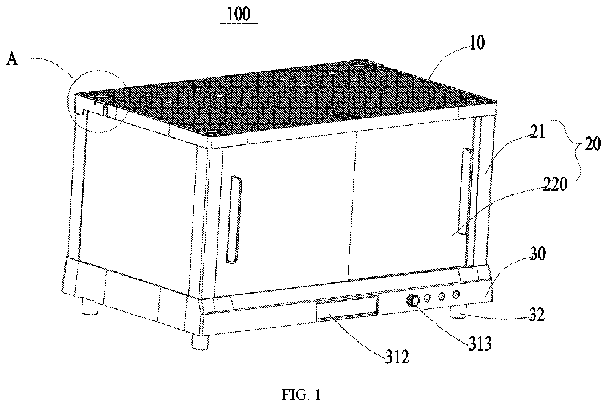 Patent US12302857 Figure 1 – Animal keeping device and equipment