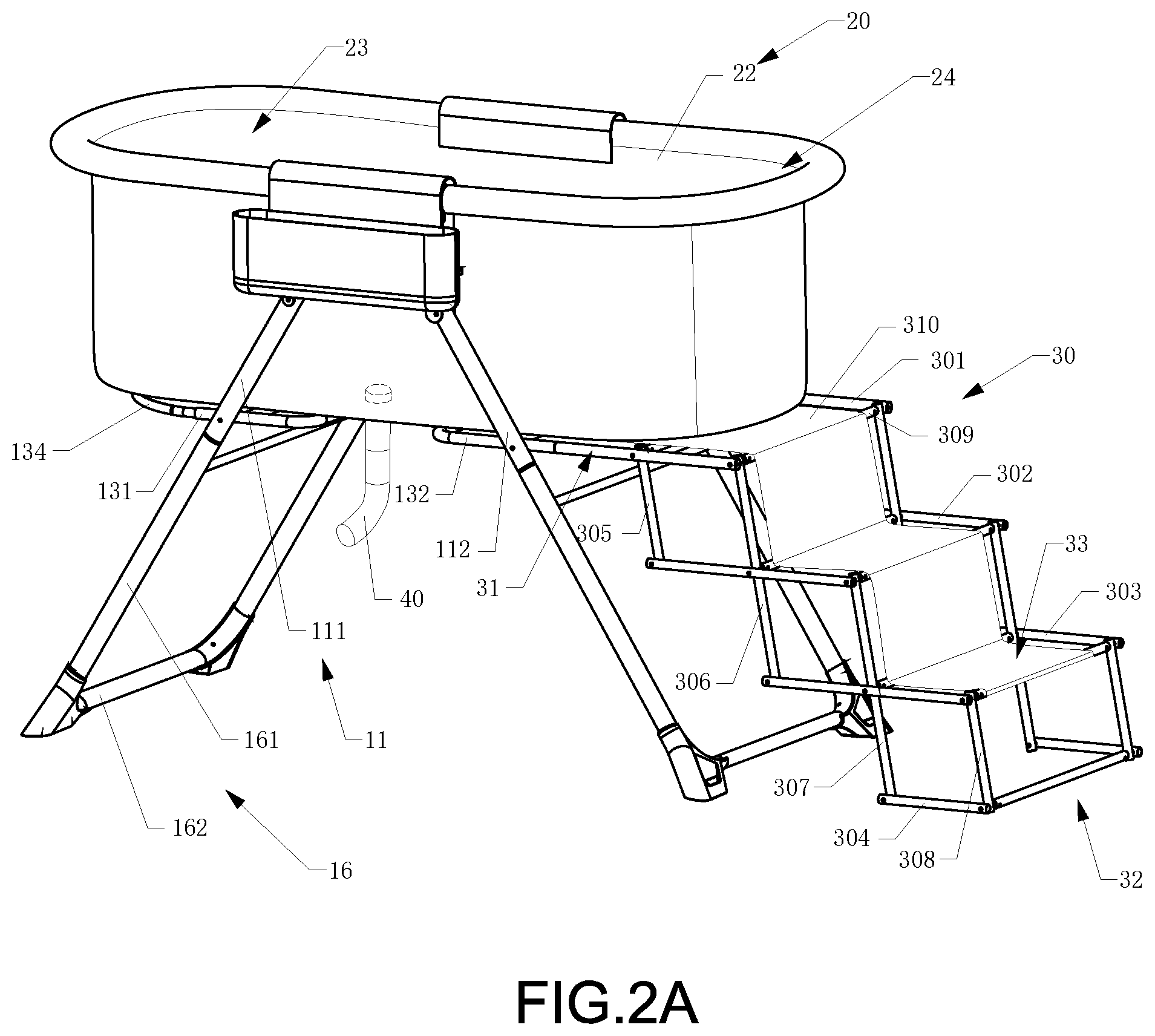 Patent US12302858 Figure 2 – Bath rack