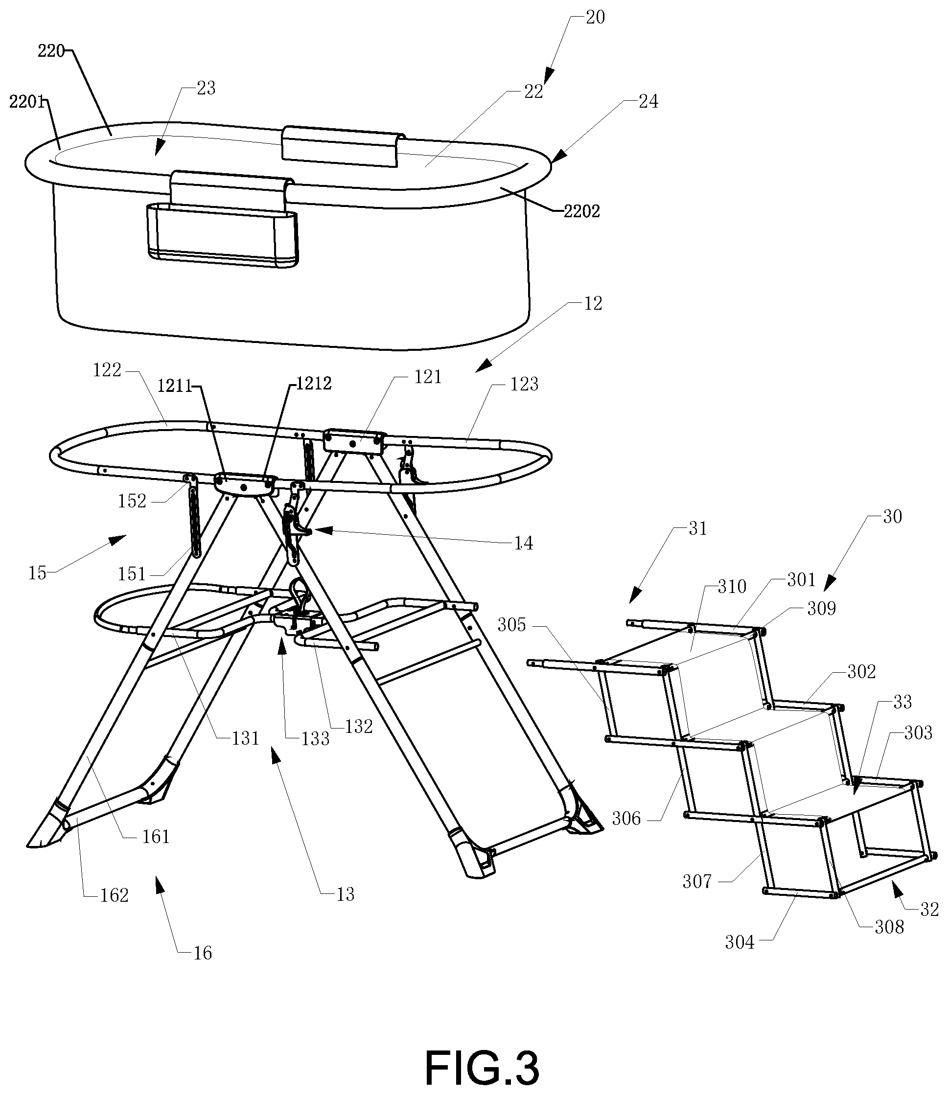 Patent US12302858 Figure 4 – Bath rack
