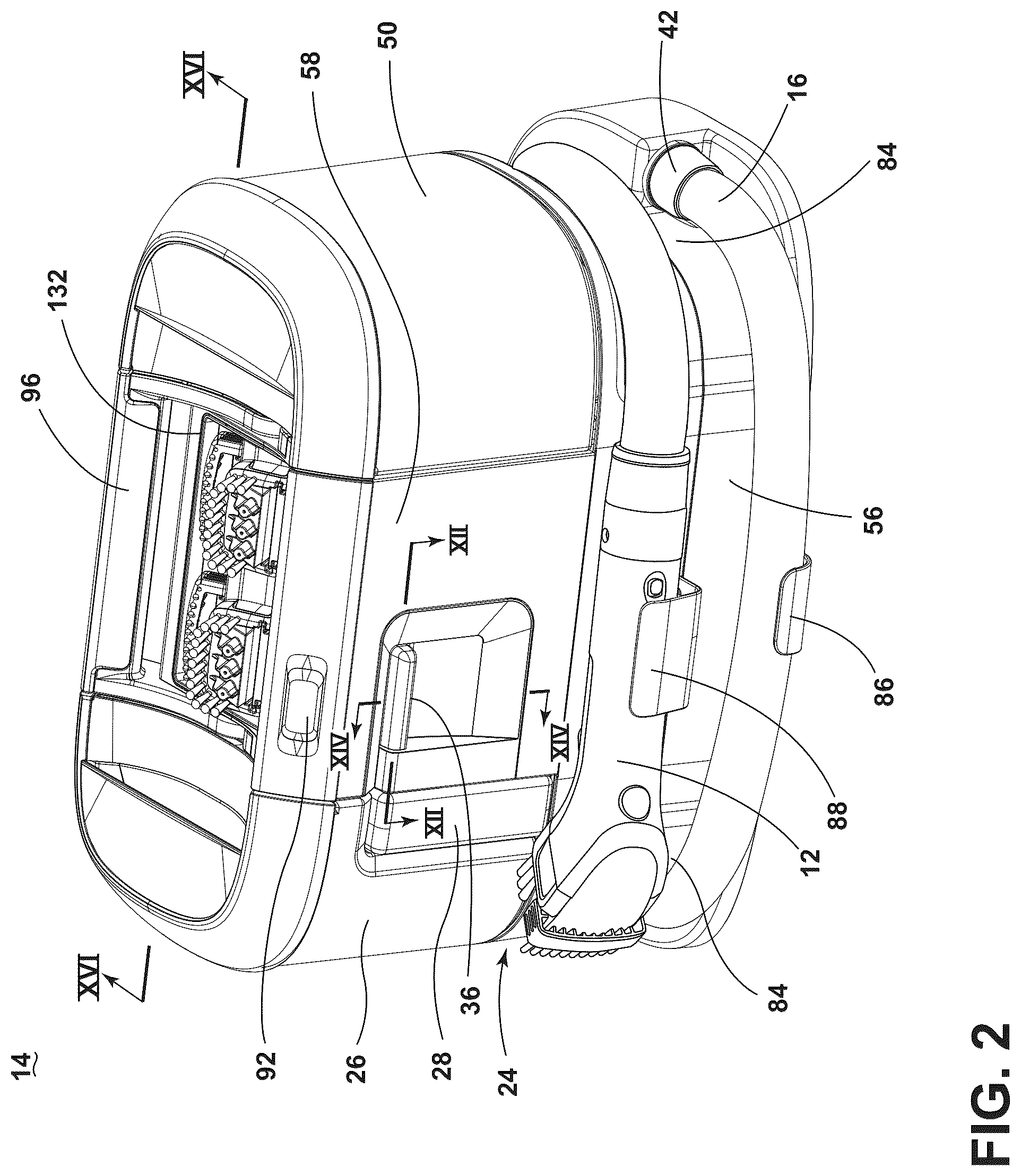 Patent US12302859 Figure 2 – Portable pet grooming system