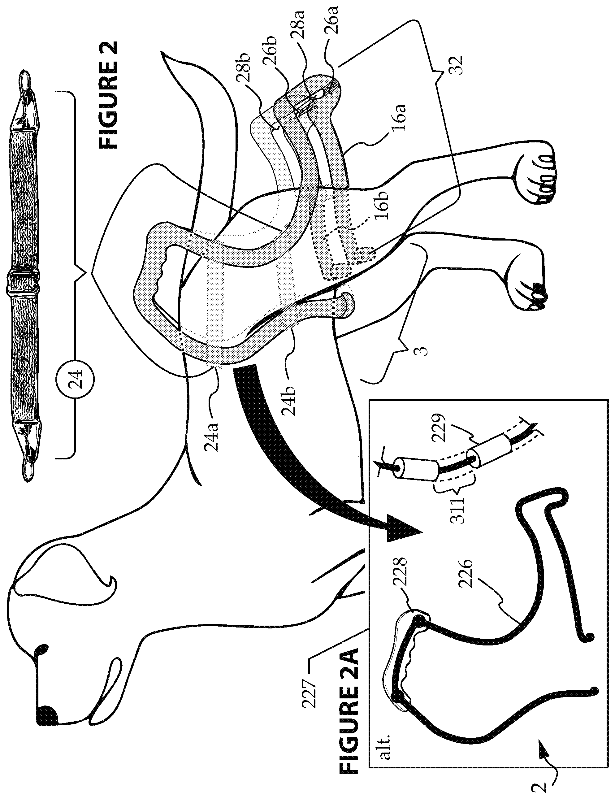 Patent US12302863 Figure 2 – Quick attach/detach form-fitting pet potty handle with rapid-deploy/disposable waste receptacle/bag and method for using same