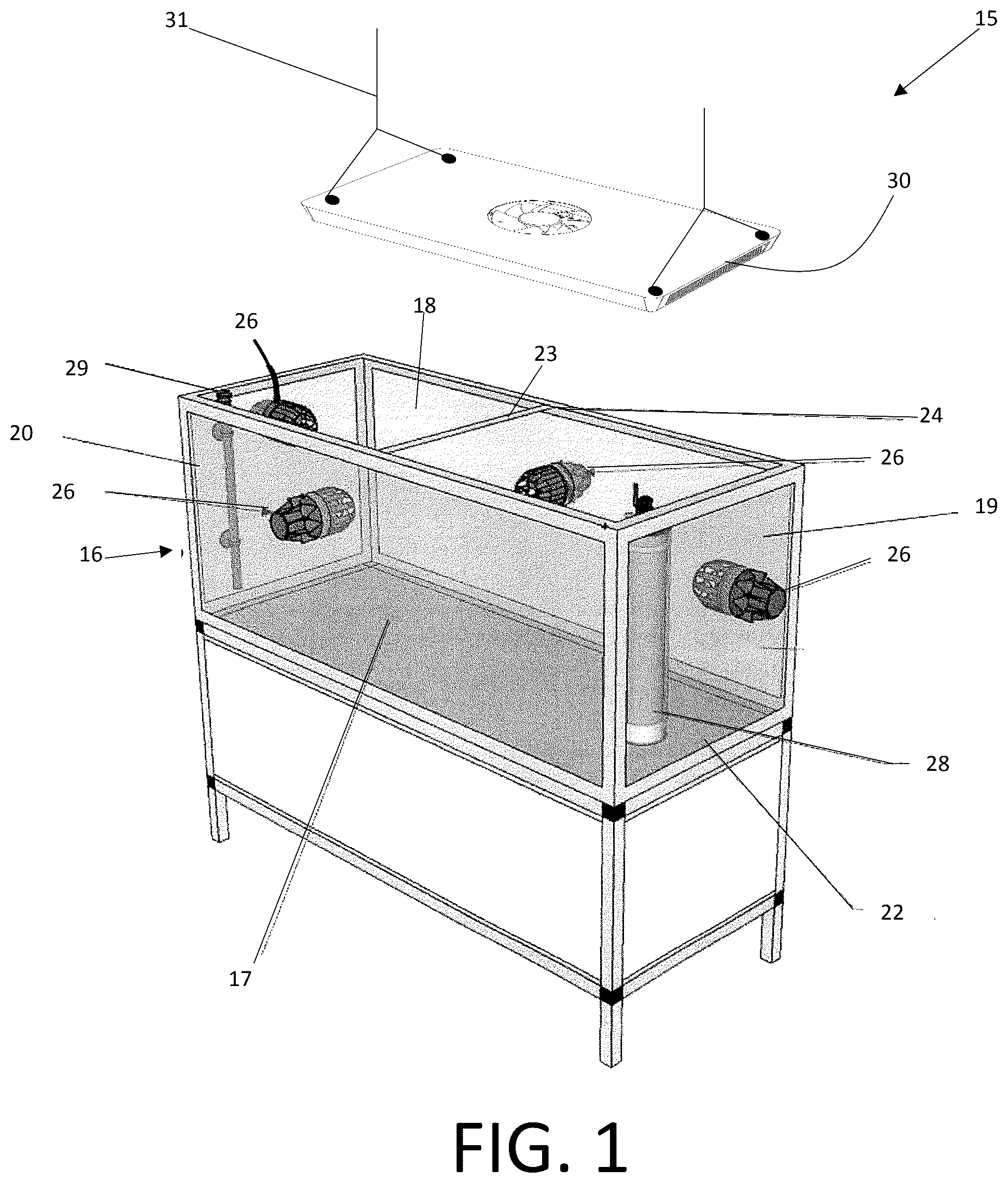 Patent US12302874 Figure 1 – Habitat lighting assembly