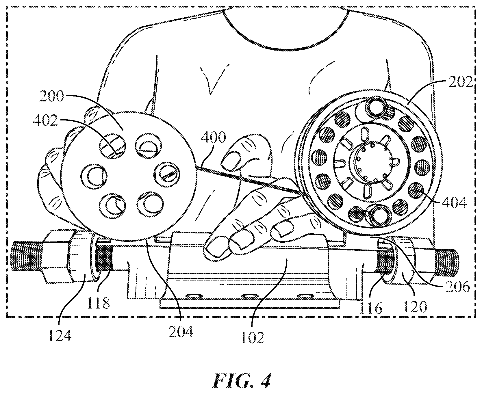 Patent US12302880 Figure 4 – Apparatus for spooling and de-spooling fishing line