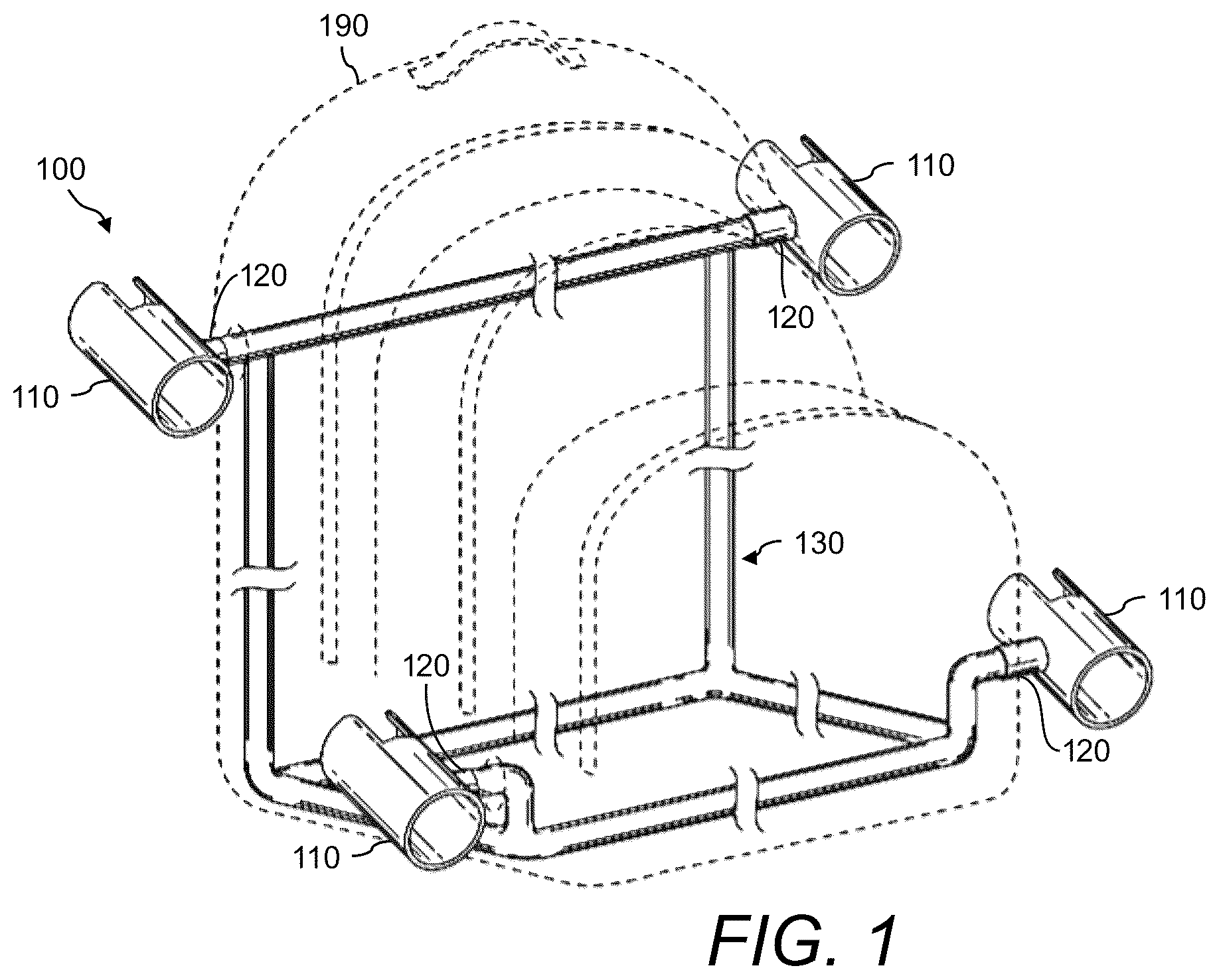 Patent US12302882 Figure 1 – Fishing rod holder system