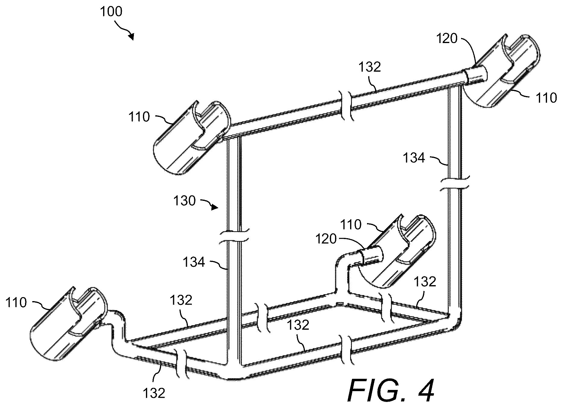 Patent US12302882 Figure 4 – Fishing rod holder system