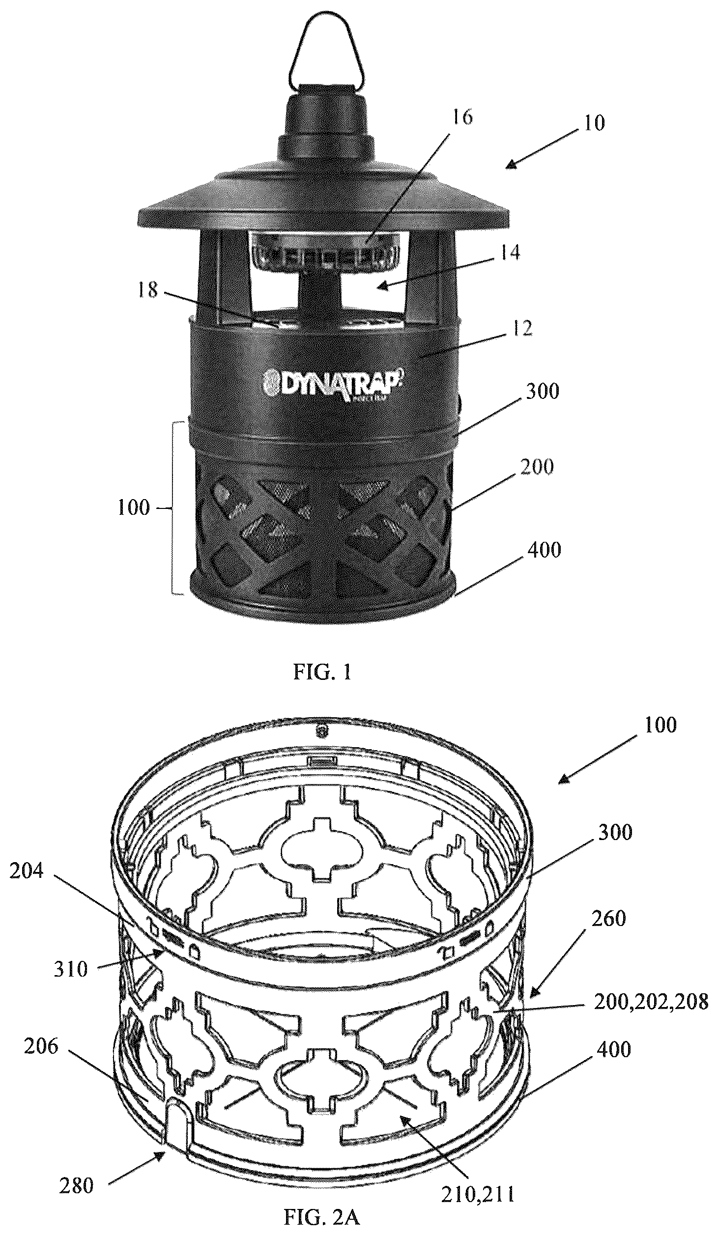 Patent US12302885 — Insect trap receptacle — Figure 1