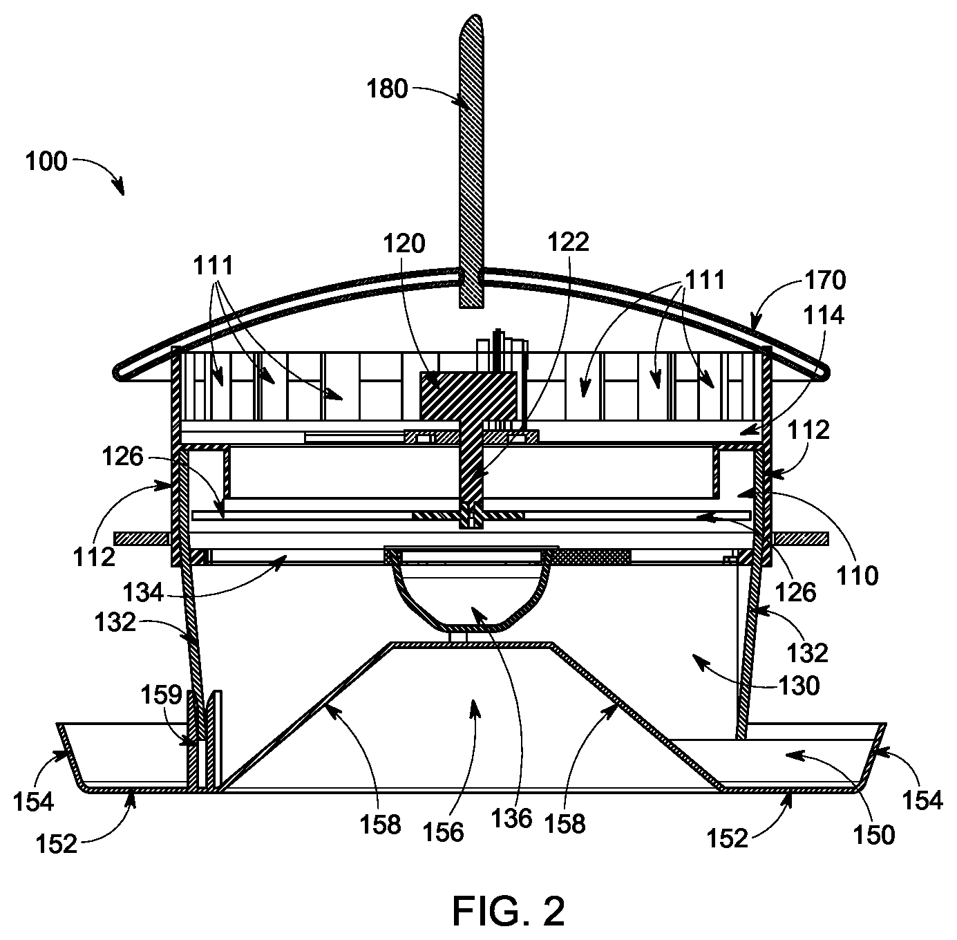 Patent US12302886 Figure 2 – Rotary insect trap