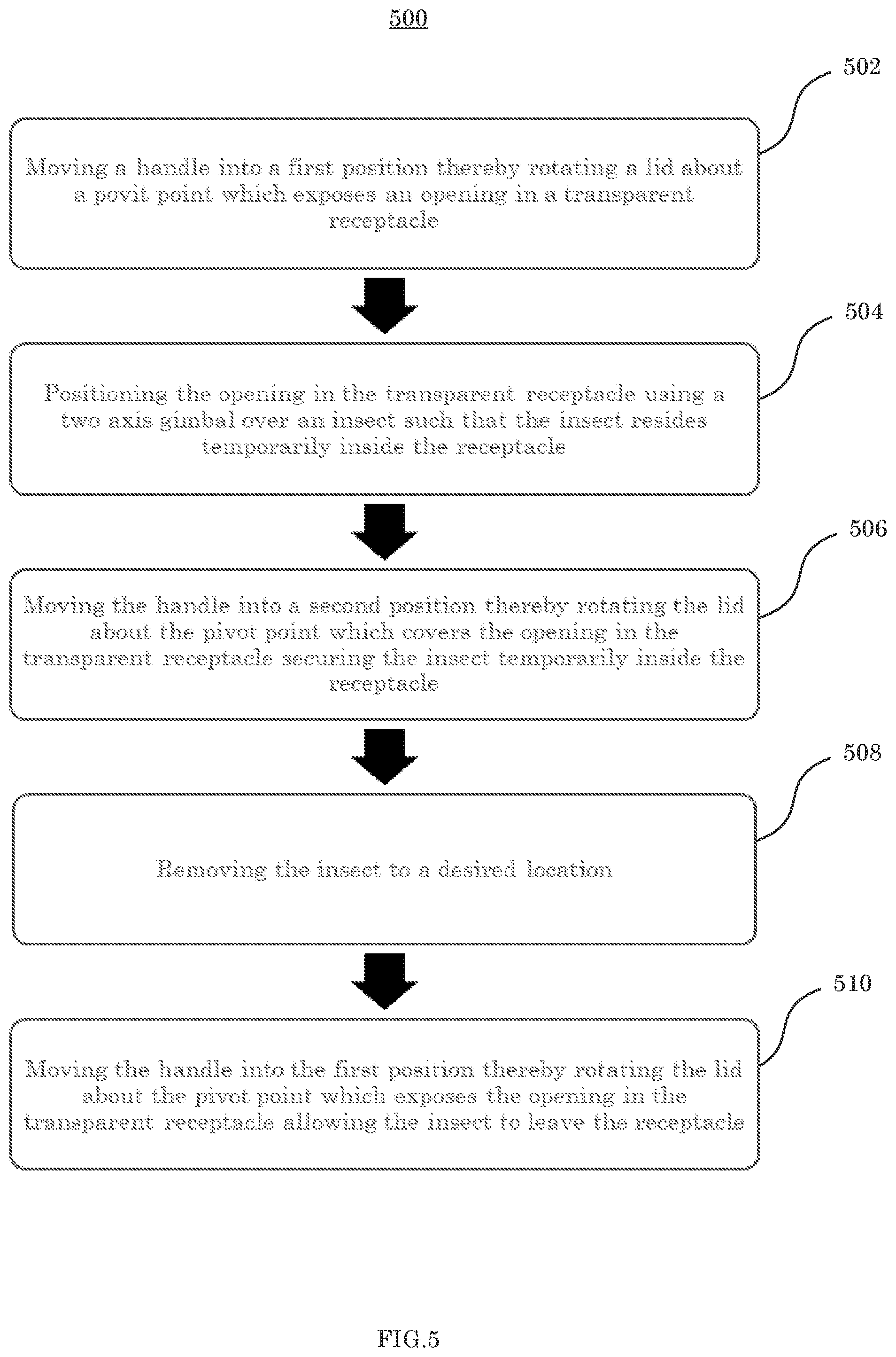 Patent US12302890 Figure 5 – Reusable non-lethal insect trap