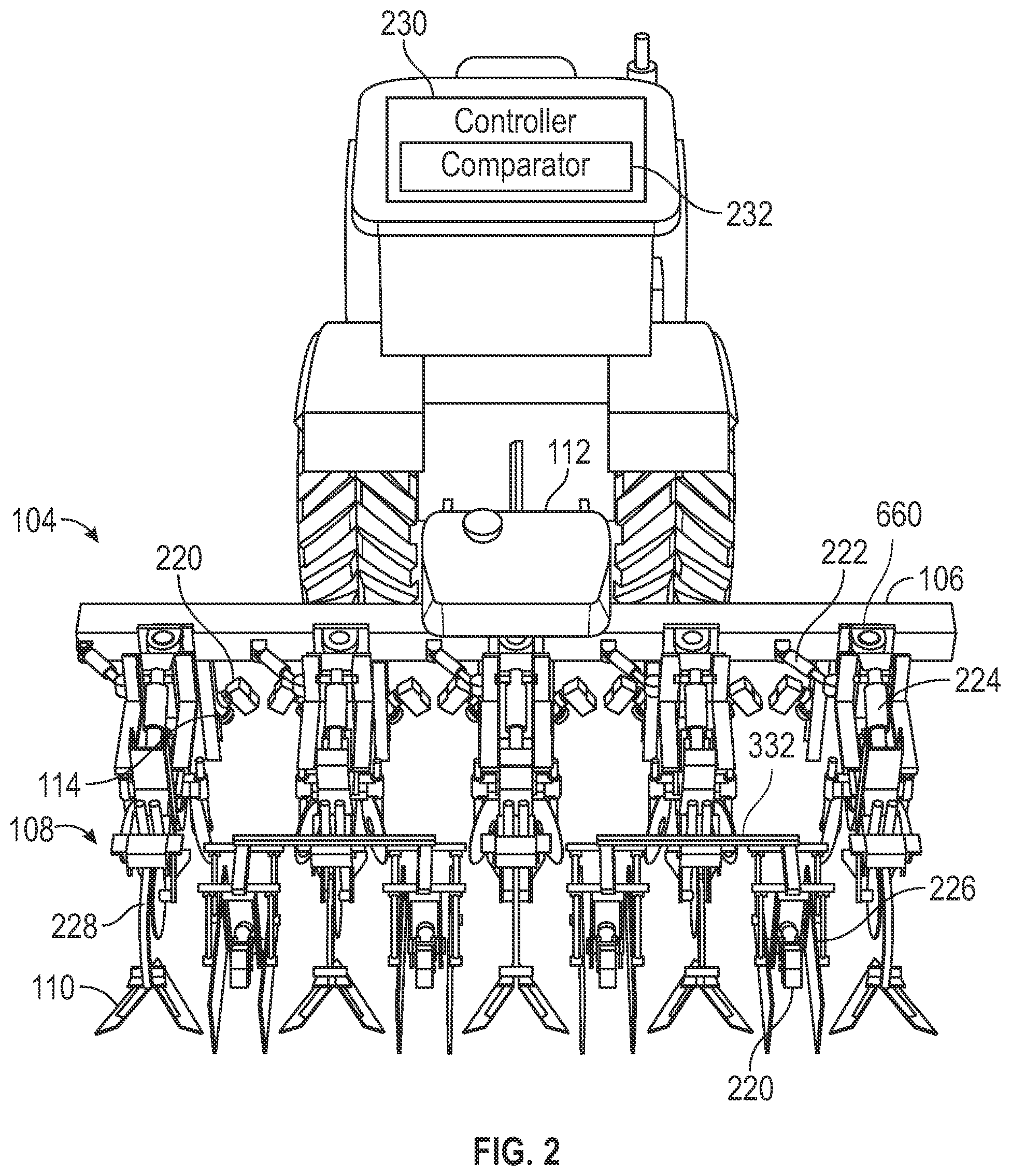 Patent US12302894 Figure 2 – Agricultural weed dispatching implements