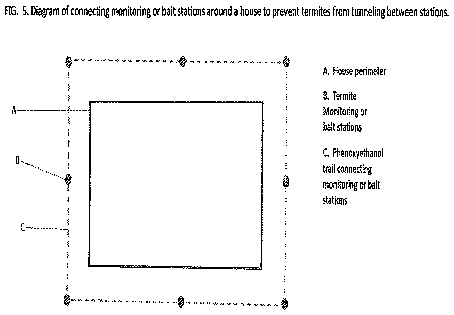 Patent US12302898 Figure 4 – Termite trailing and recruitment product and process