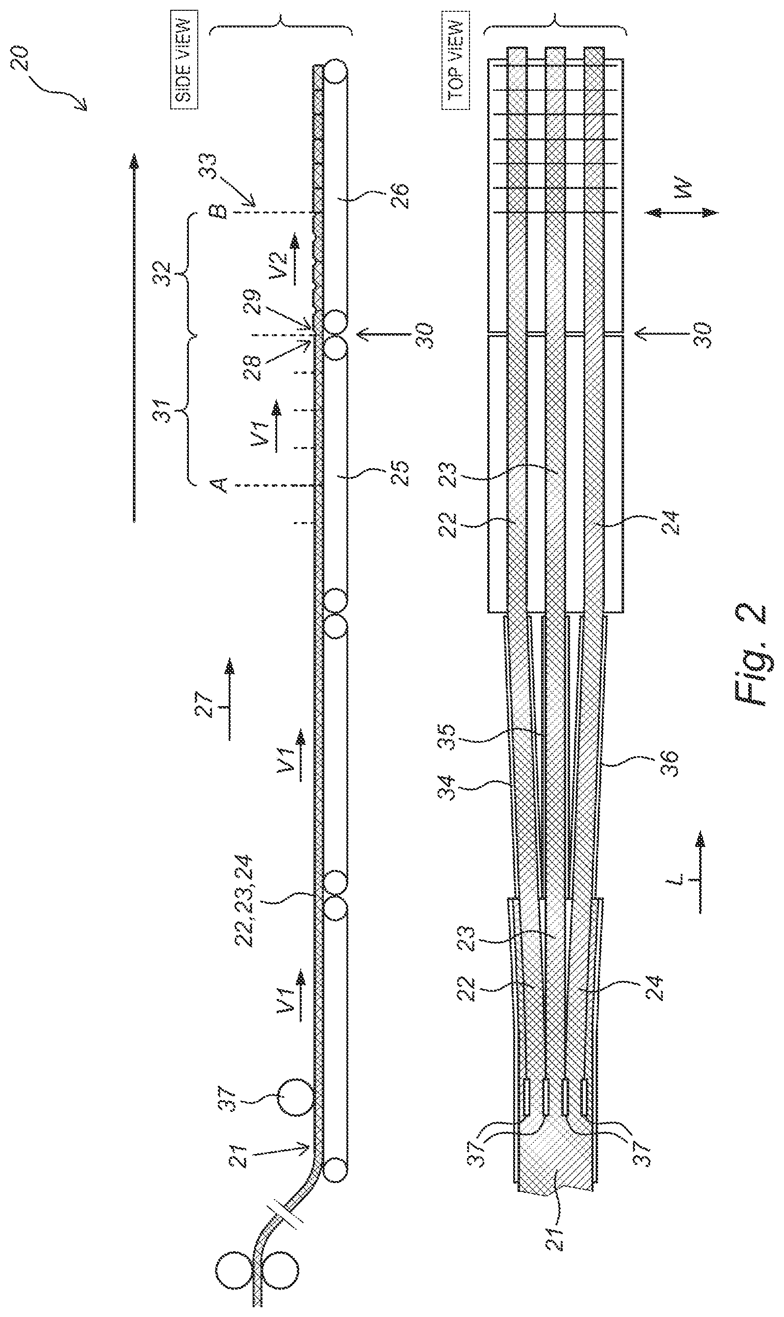 Patent US12302911 Figure 2 – Dough handling device
