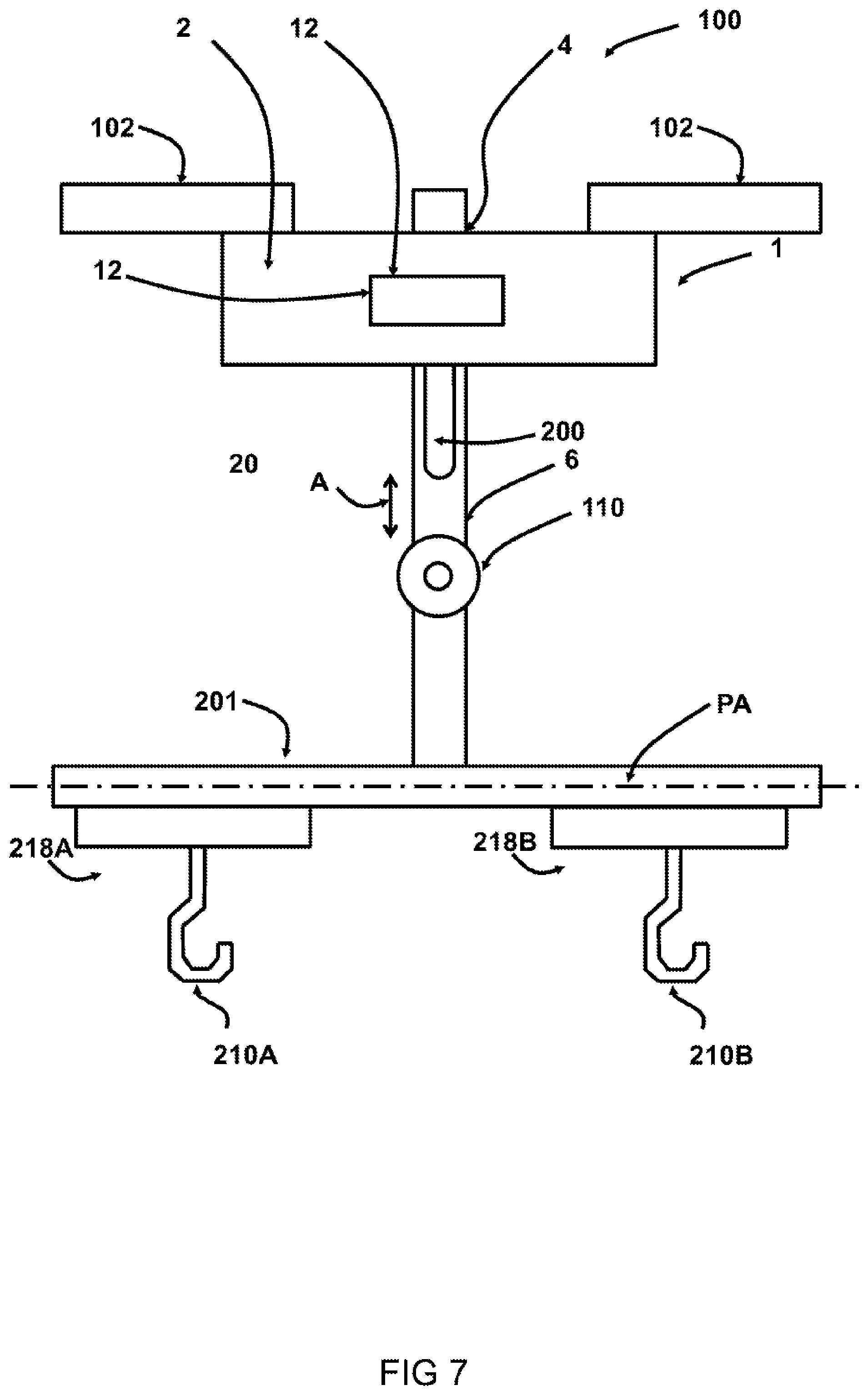 Patent US12302913 Figure 7 – Height adjustable poultry shackle