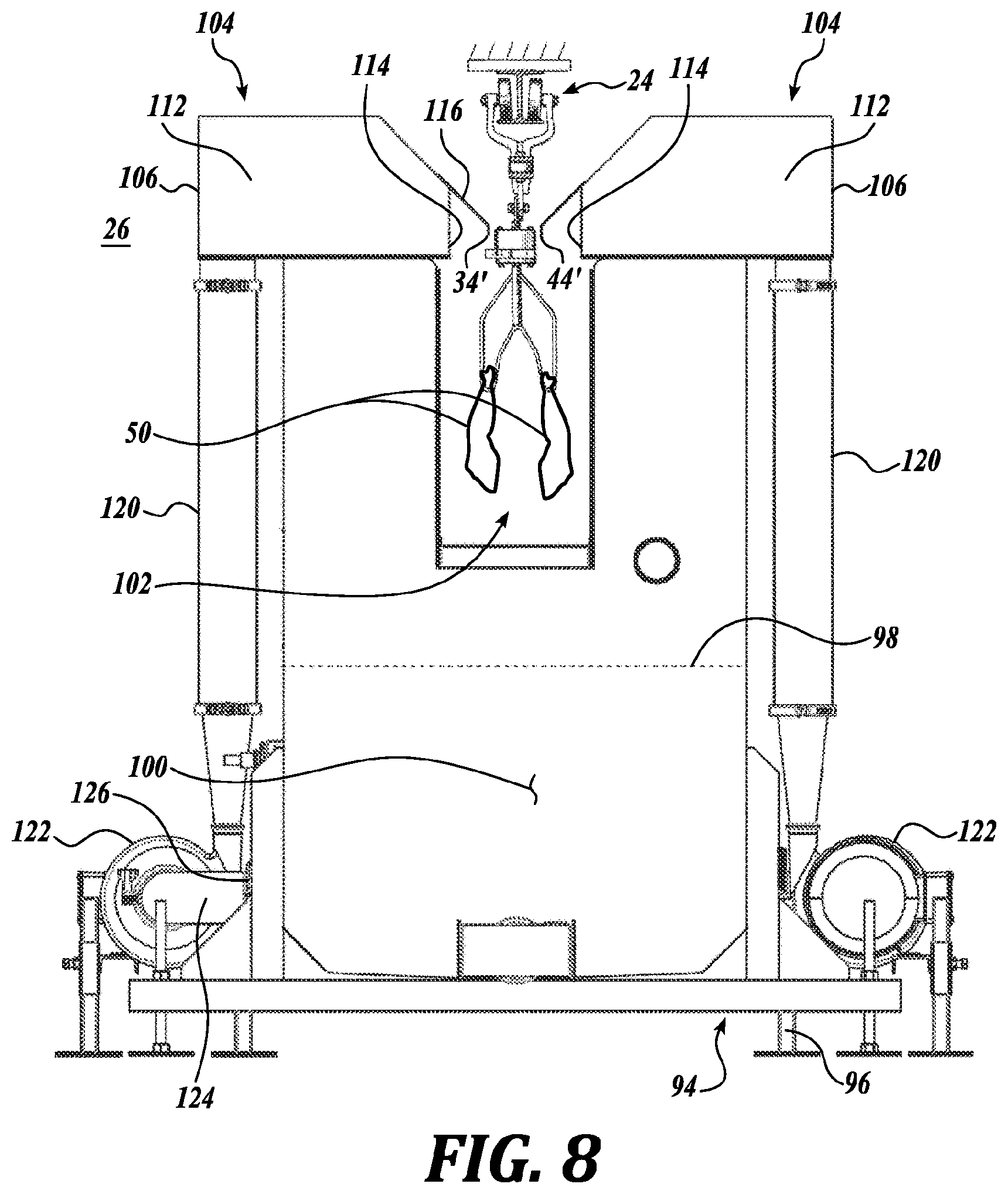 Patent US12302914 Figure 8 – Removing feathers from poultry carcasses