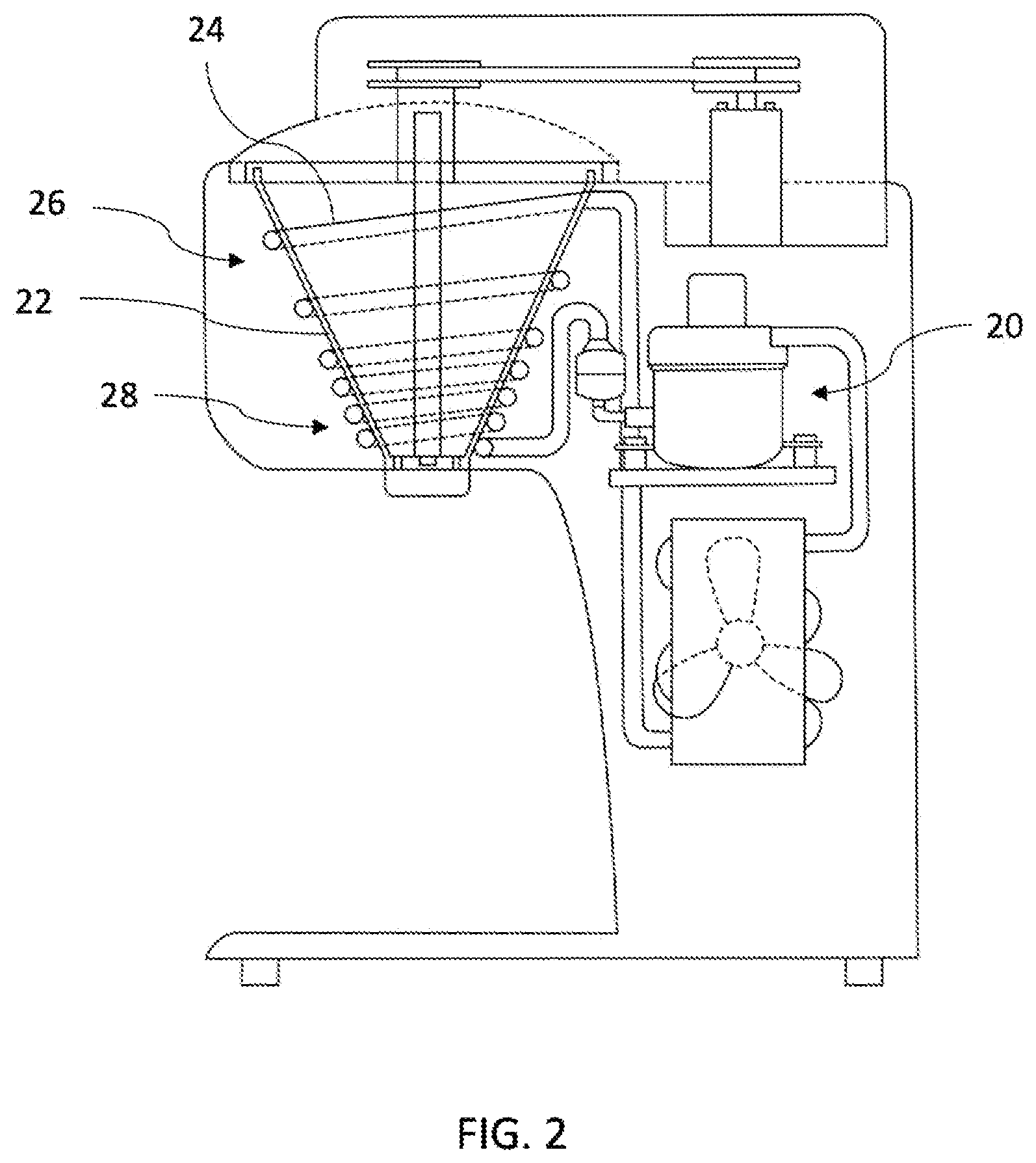 Patent US12302922 Figure 2 – Frozen product machine