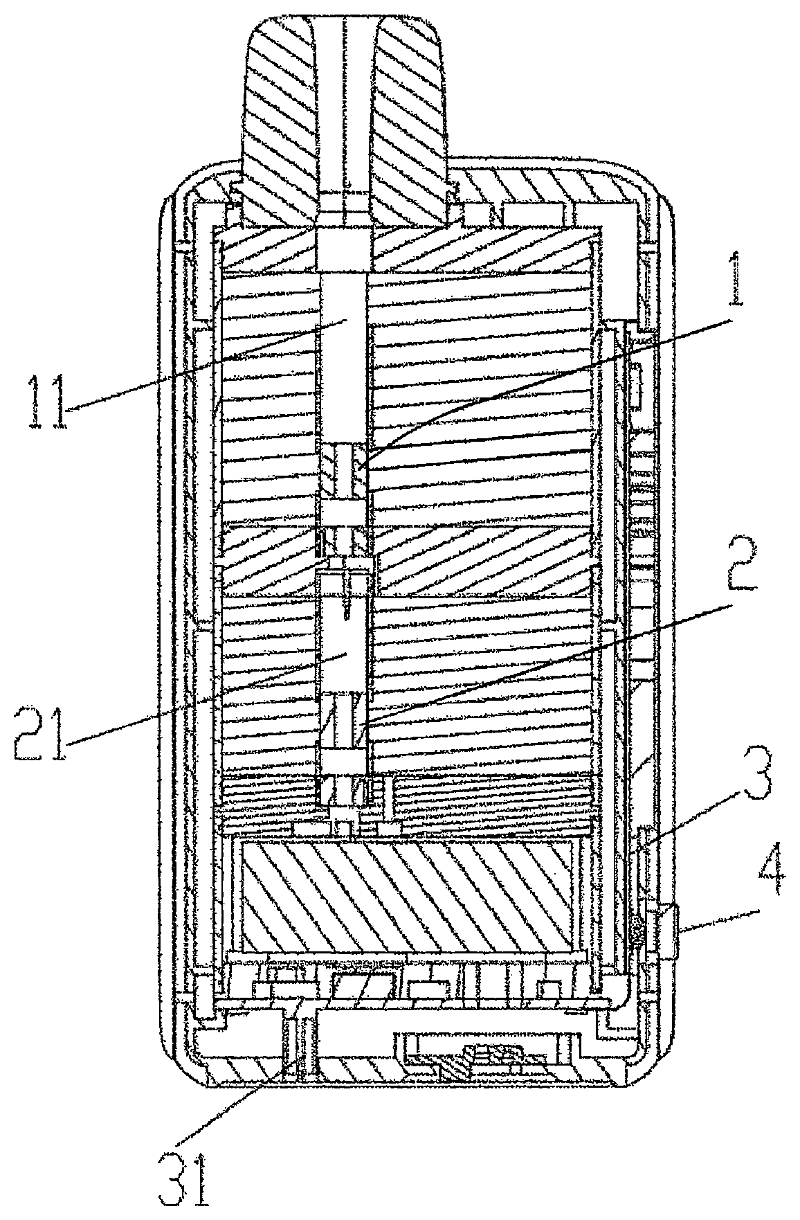Patent US12302943 Figure 1 – Electronic cigarette with adjustable flavors