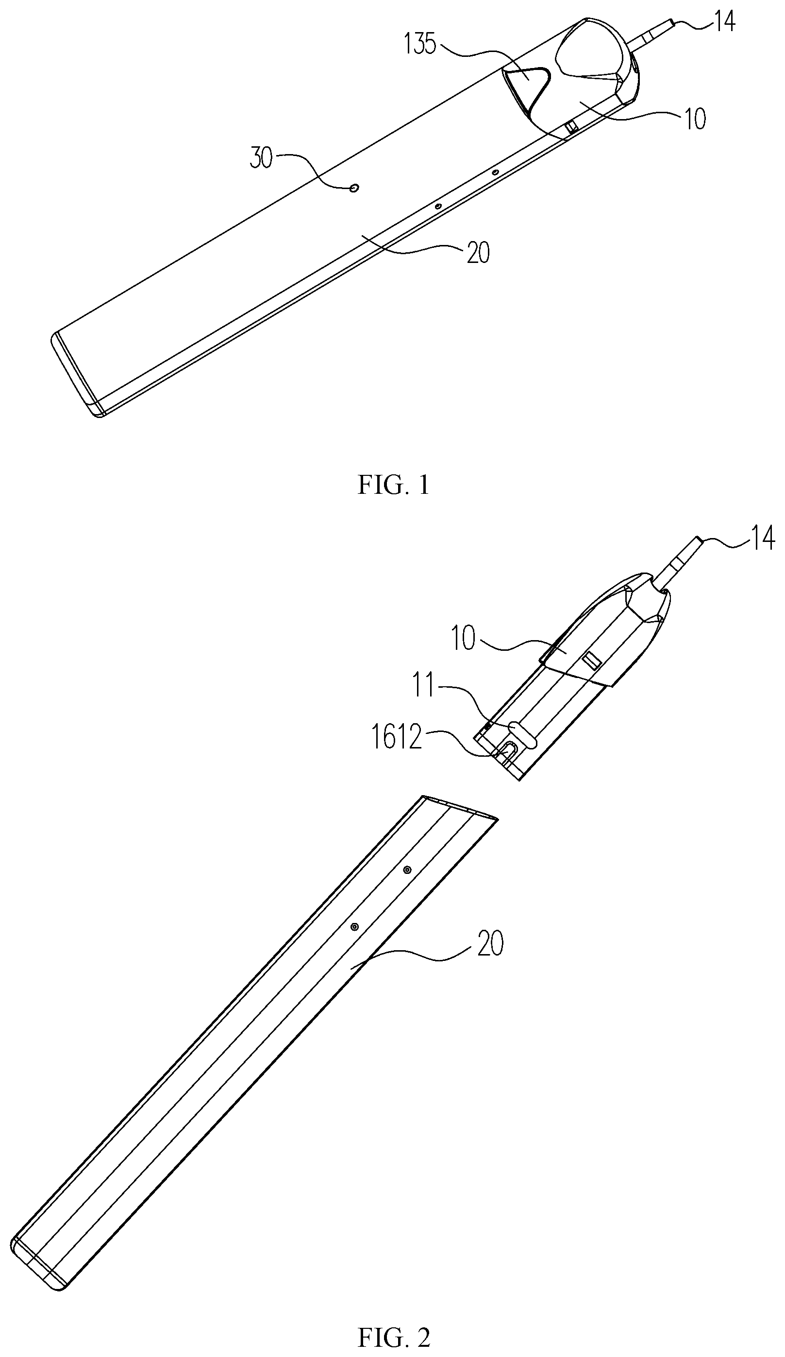 Patent US12302947 Figure 1 – Cartridge, battery device and electronic cigarette