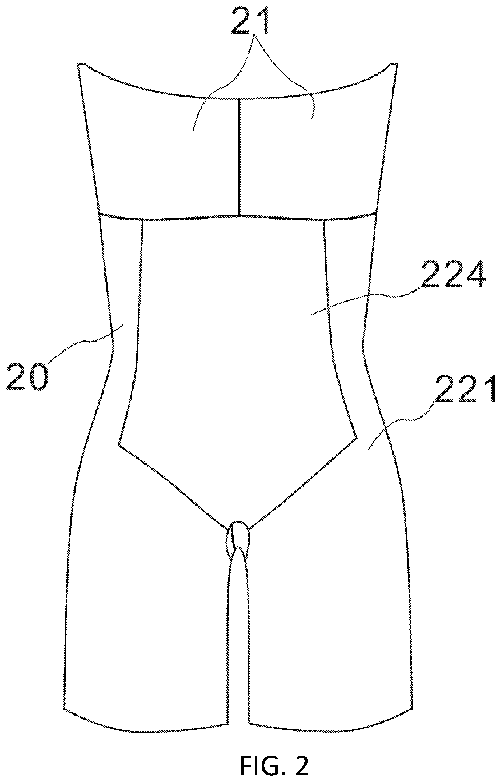 Patent US12302954 Figure 2 – Dress with body-shaping function