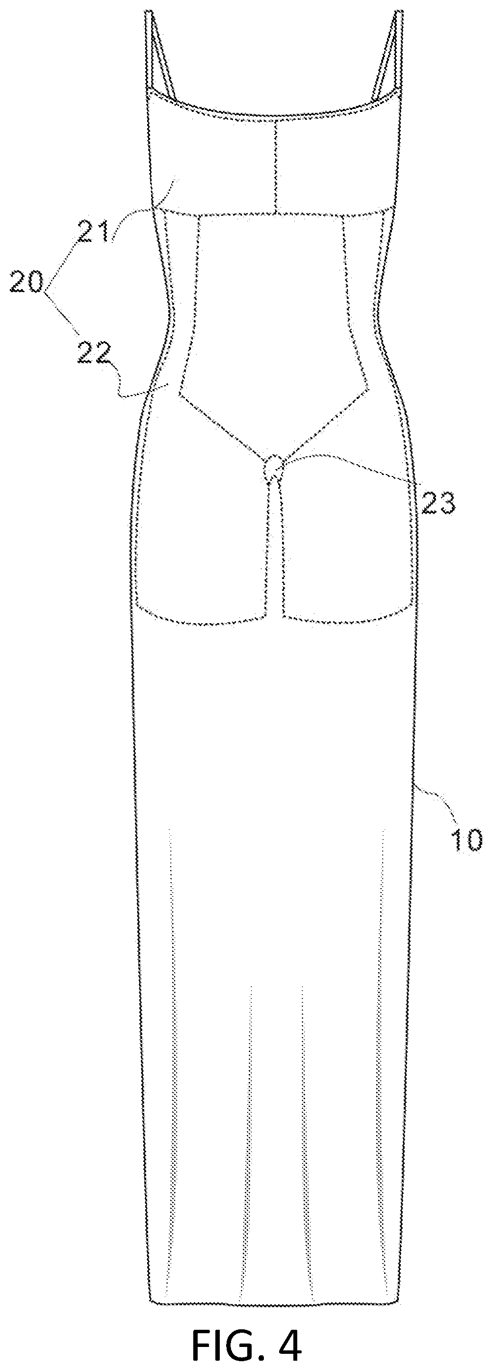 Patent US12302954 Figure 4 – Dress with body-shaping function