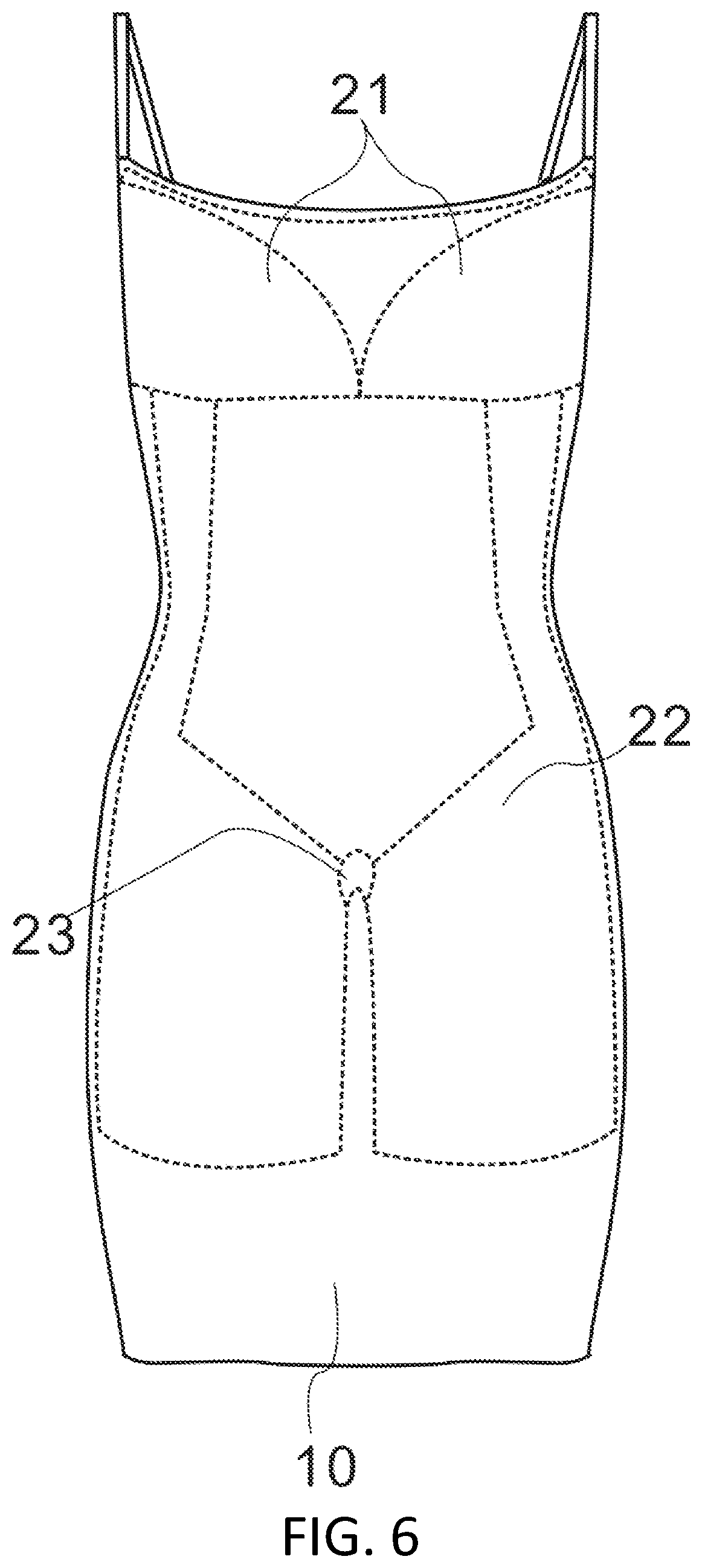 Patent US12302954 Figure 6 – Dress with body-shaping function